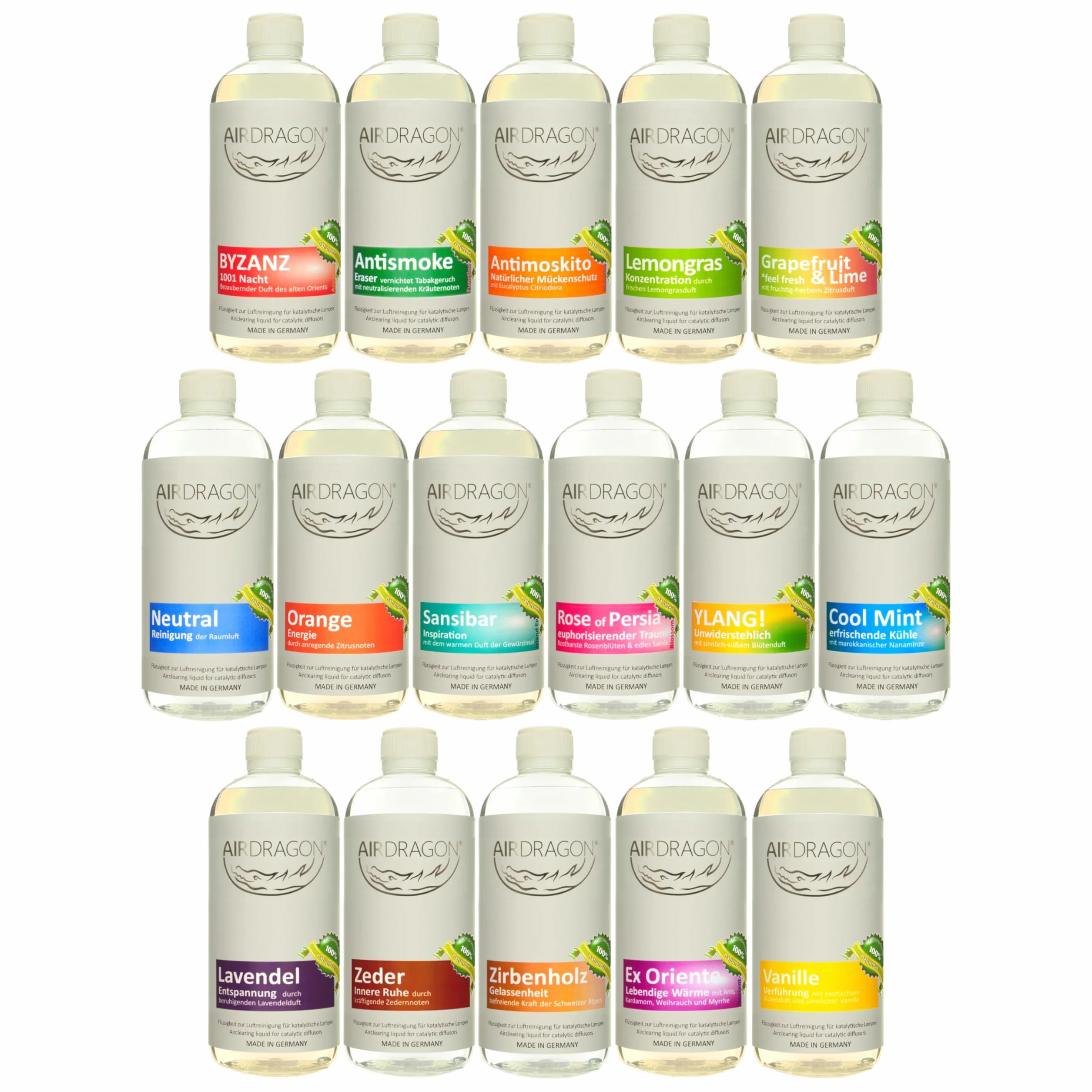 AIRDRAGON® Exorient • Do każdej lampy katalitycznej • bez sztucznych substancji zapachowych • 200 ml naturalny zapach do pomieszczeń