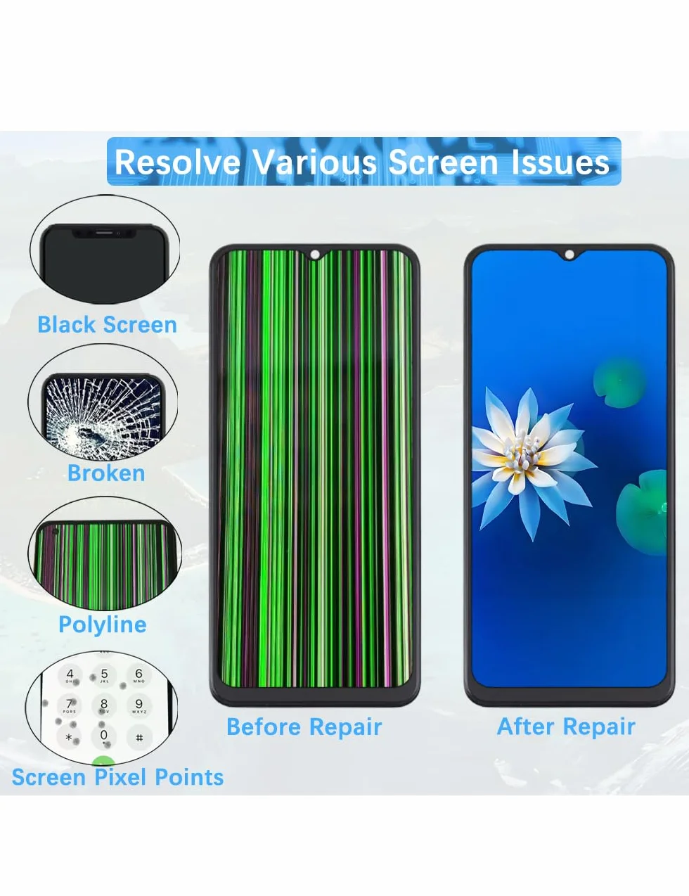 H&LYCYJ Wyświetlacz ekran do Samsung Galaxy A23 4G A235F A235F/DS A235F/DSN A235M A235M/DS LCD ekran zamienny zestaw montażowy z ramką