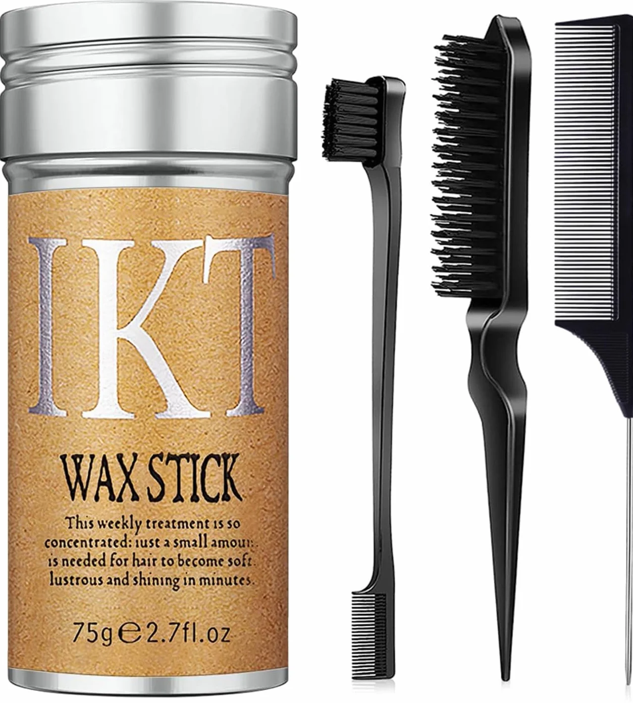 Klej do włosów w sztyfcie do wykańczania włosów Kij do włosów Kontrola krawędzi Smooth Stick do stylizacji krawędzi, wosk nawilżający, do mocnego trzymania, 75 g, # Arganoil