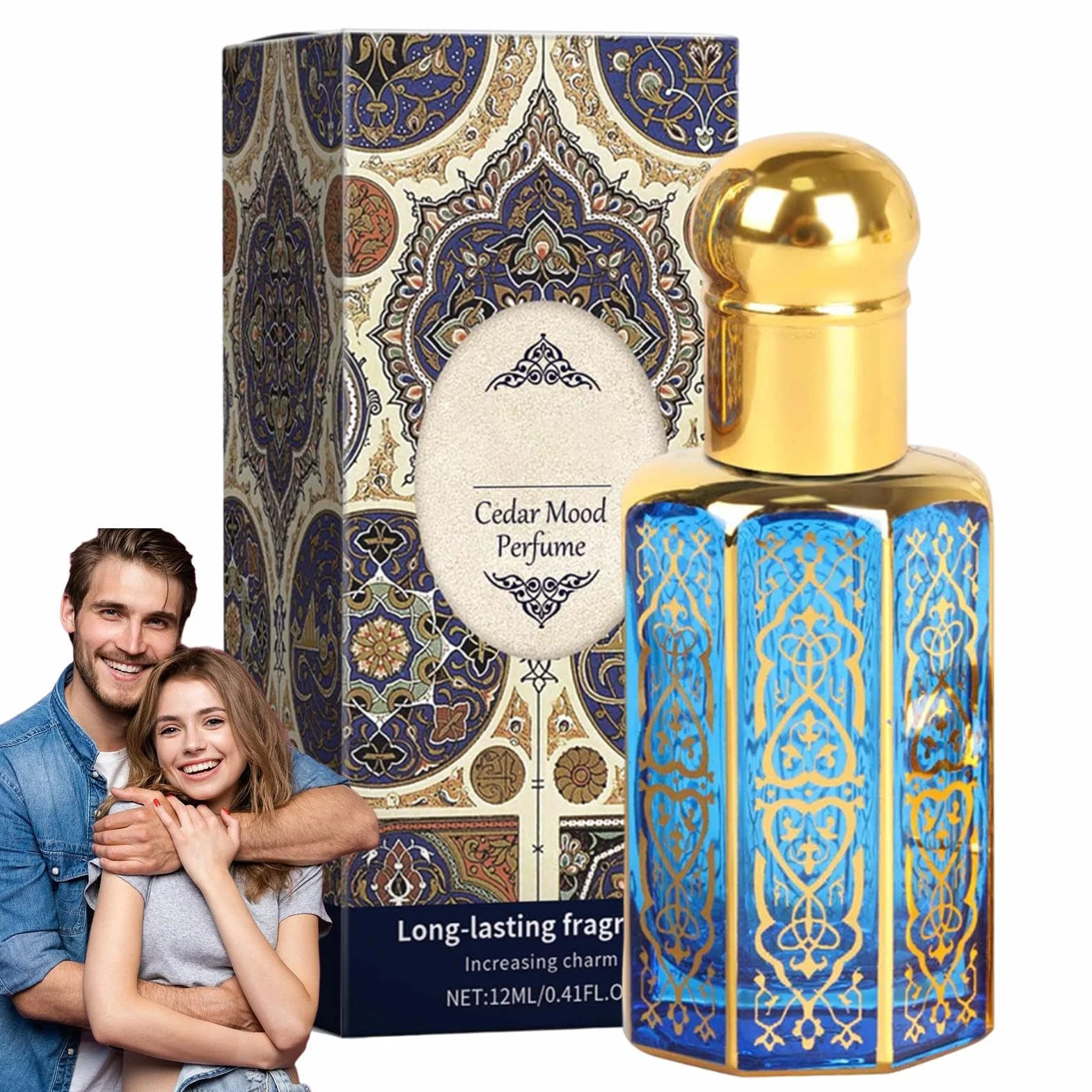 Arabskie perfumy damskie 12 ml, osobisty olejek zapachowy, długotrwały naturalny olejek zapachowy, koncentrat orientalnych esencji, egzotyczny i niepowtarzalny zapach, do codziennego użytku, randek i