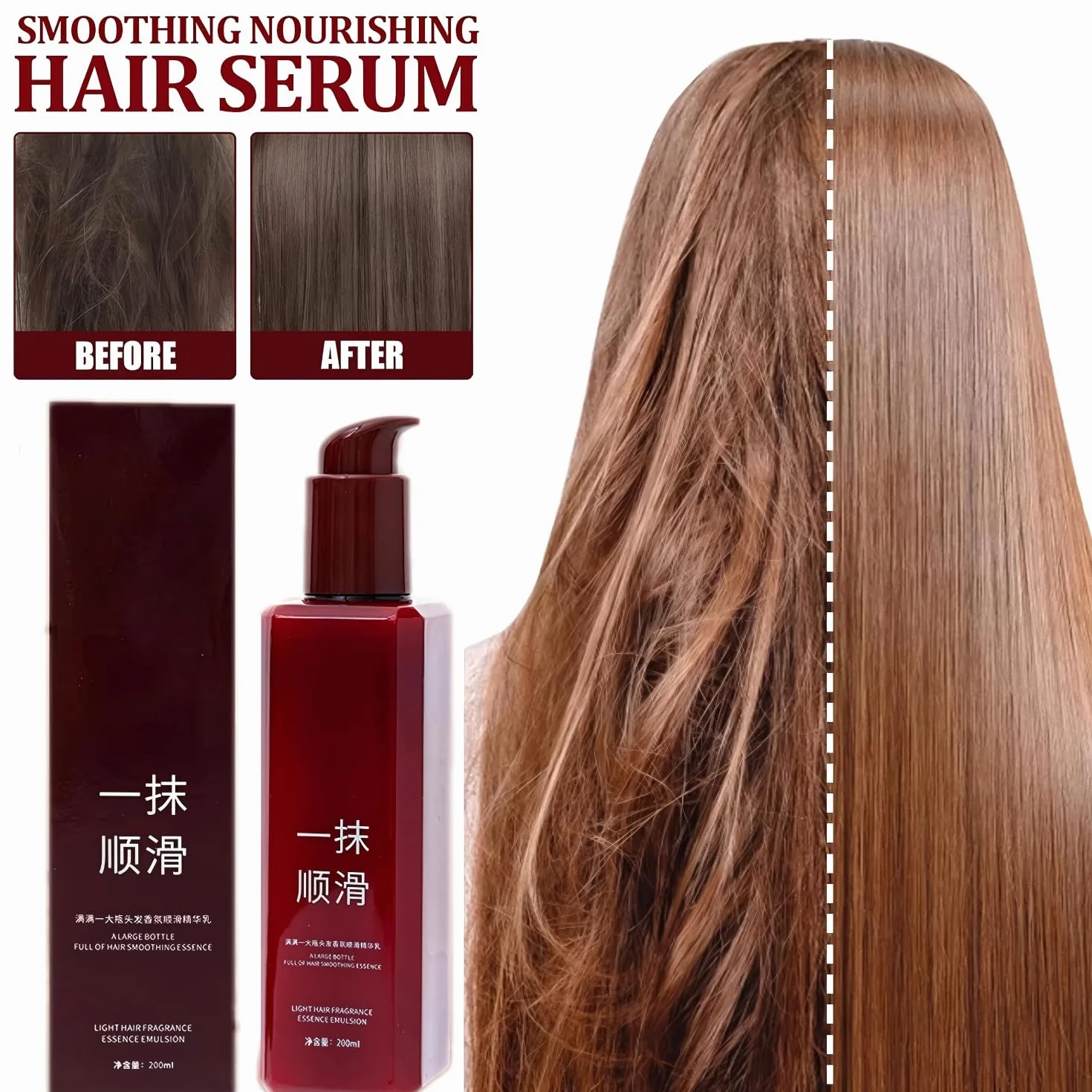 Szampon (02) 2 szt. A Touch of Magic Hair Care Conditioner, Leave-In serum do włosów, smoothing Leave-In Conditioner, odżywka bez spłukiwania, do wszystkich rodzajów włosów, do włosów