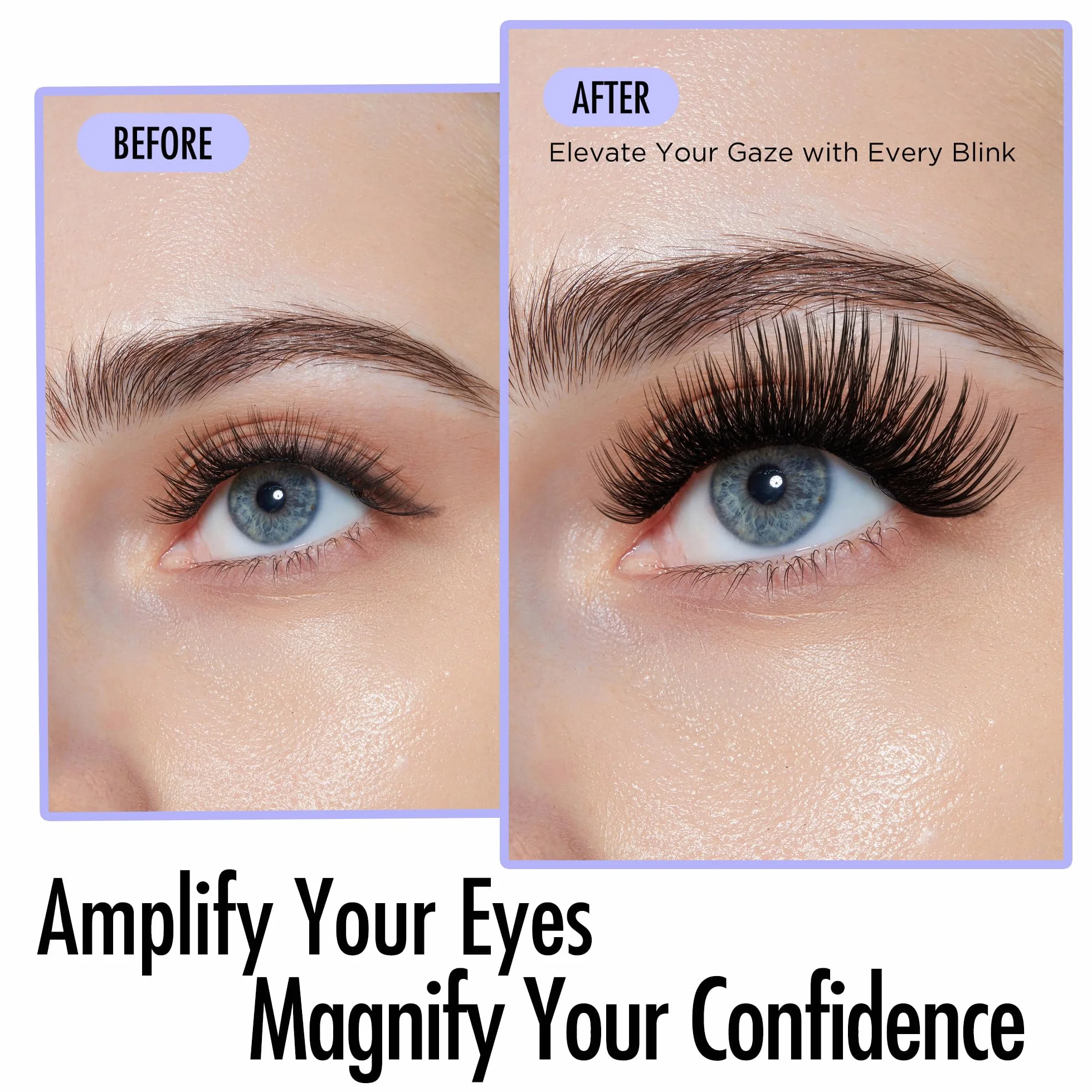 BEYELIAN Sztuczne rzęsy kępki, 240 szt. D Curl Ciffetti Przedłużanie rzęs DIY Sztuczne rzęsy do użytku domowego 10-16 mm (P11)