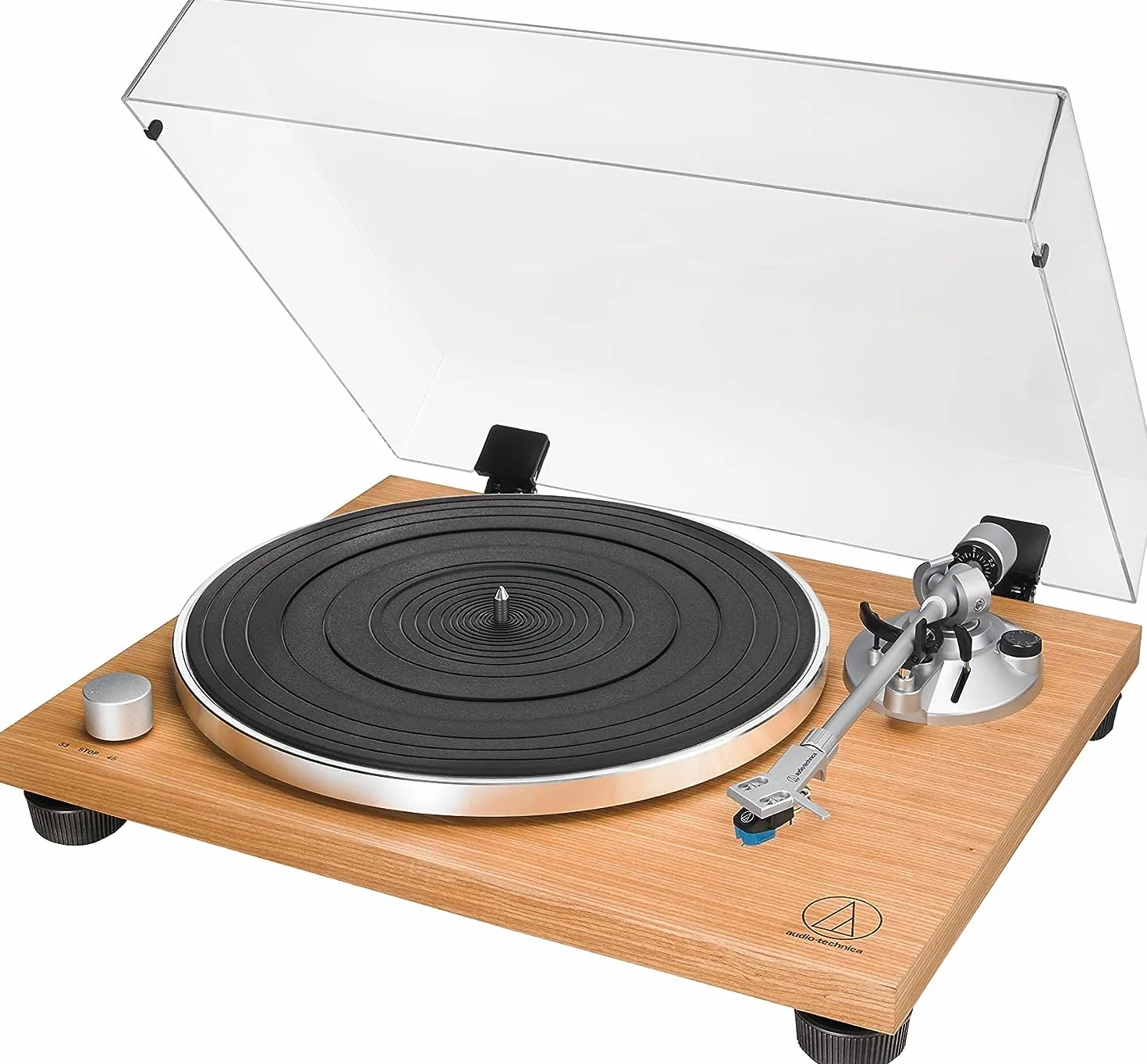 Audio-Technica AT-LPW30TK Manualny Gramofon z Napędem Paskowym i Drewnianym Korpusem Teak