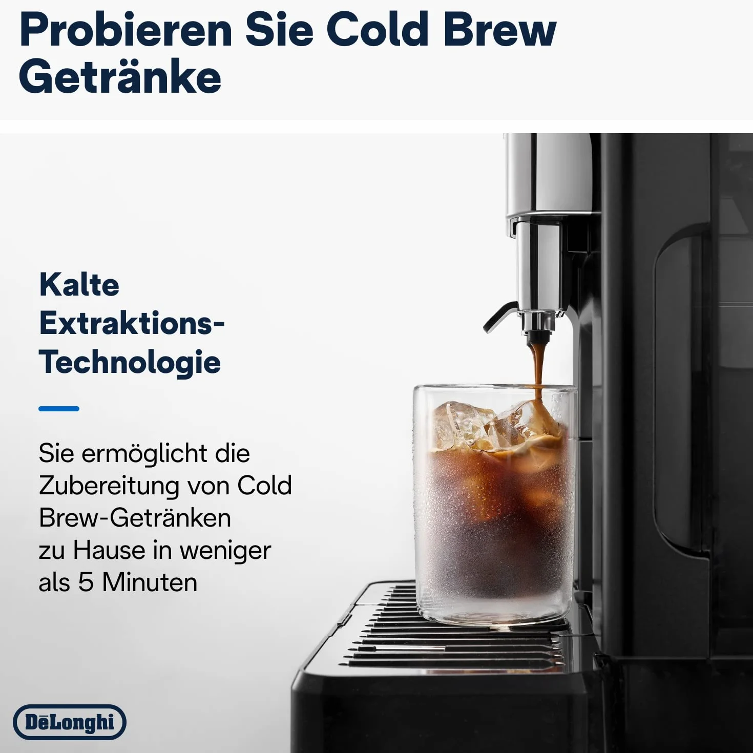 De'Longhi Eletta Explore Cold Brew ECAM452.67.G, Automatyczny Ekspres do Kawy z LatteCrema Hot i Cool, Cold Extraction, Szary