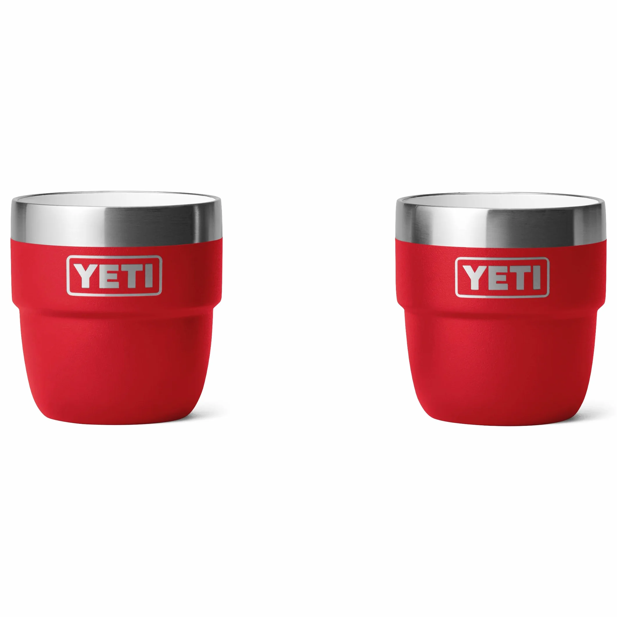 YETI Rambler Espresso Cup 2 Pack 4 oz Vacuum Insulated Stainless Steel Stackable Rescue Red