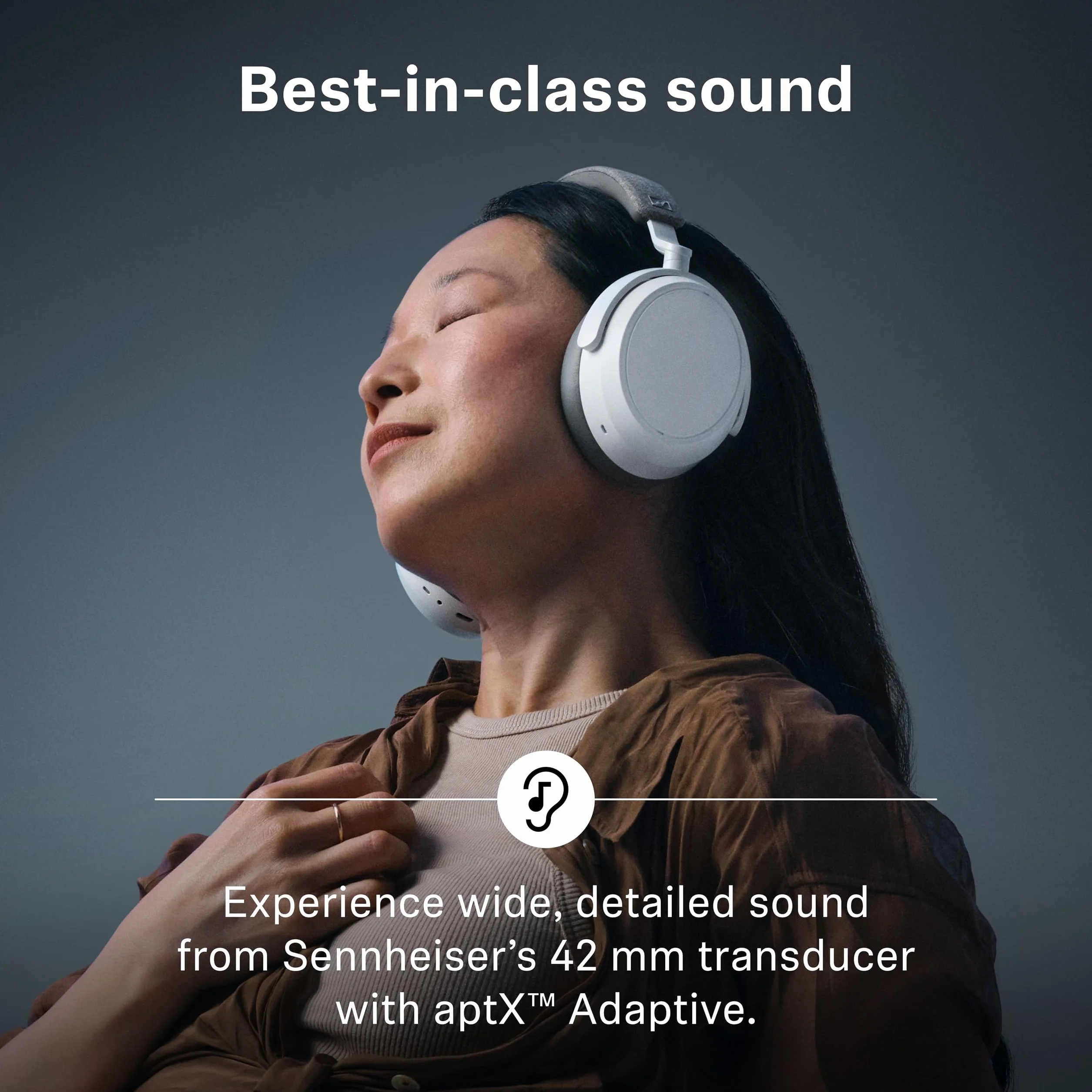 Sennheiser MOMENTUM 4 Słuchawki Bezprzewodowe, Zestaw Słuchawkowy z Bluetooth Zapewniający Optymalną Czystość Dźwięku Podczas Połączeń, z Aktywnym Tłumieniem Hałasu, Grafit