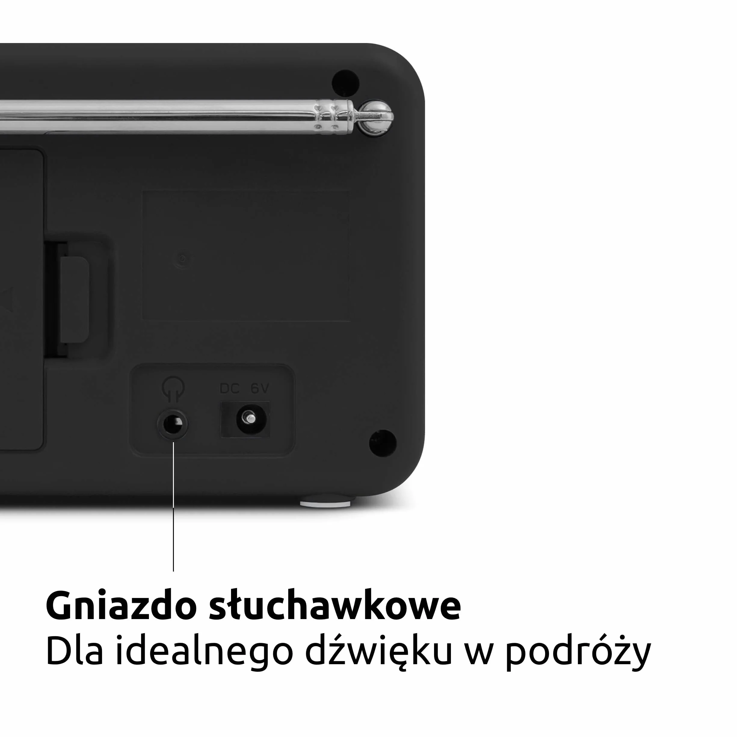 TechniSat VIOLA 2 - przenośne radio DAB (DAB+, FM, głośnik, gniazdo słuchawkowe, wyświetlacz dwuliniowy, sterowanie przyciskami, małe, 1 Watt RMS) czarne