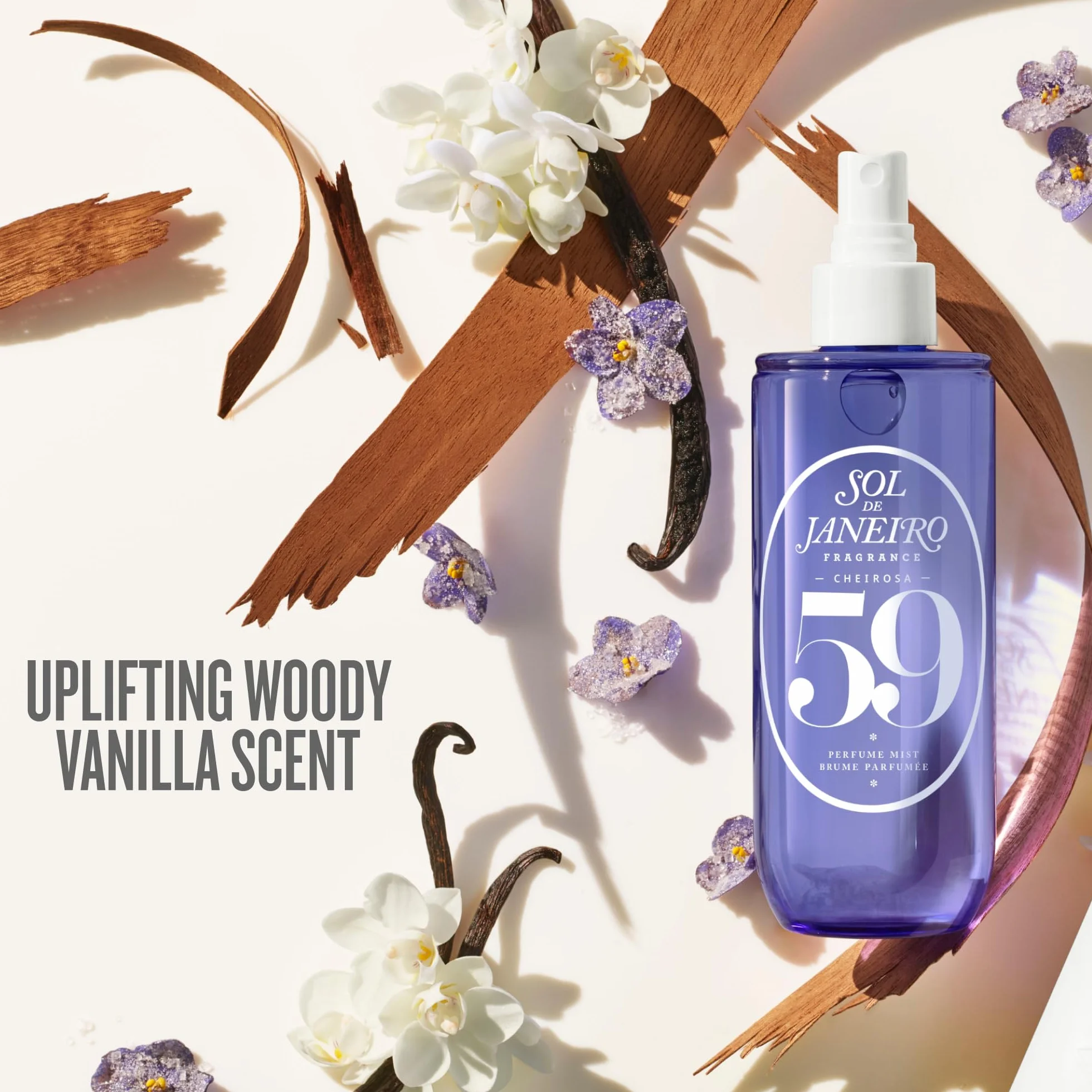 Sol de Janeiro Cheirosa 59 Mgiełka zapachowa do włosów i ciała, rozmiar podróżny, 90 ml / 89 ml.