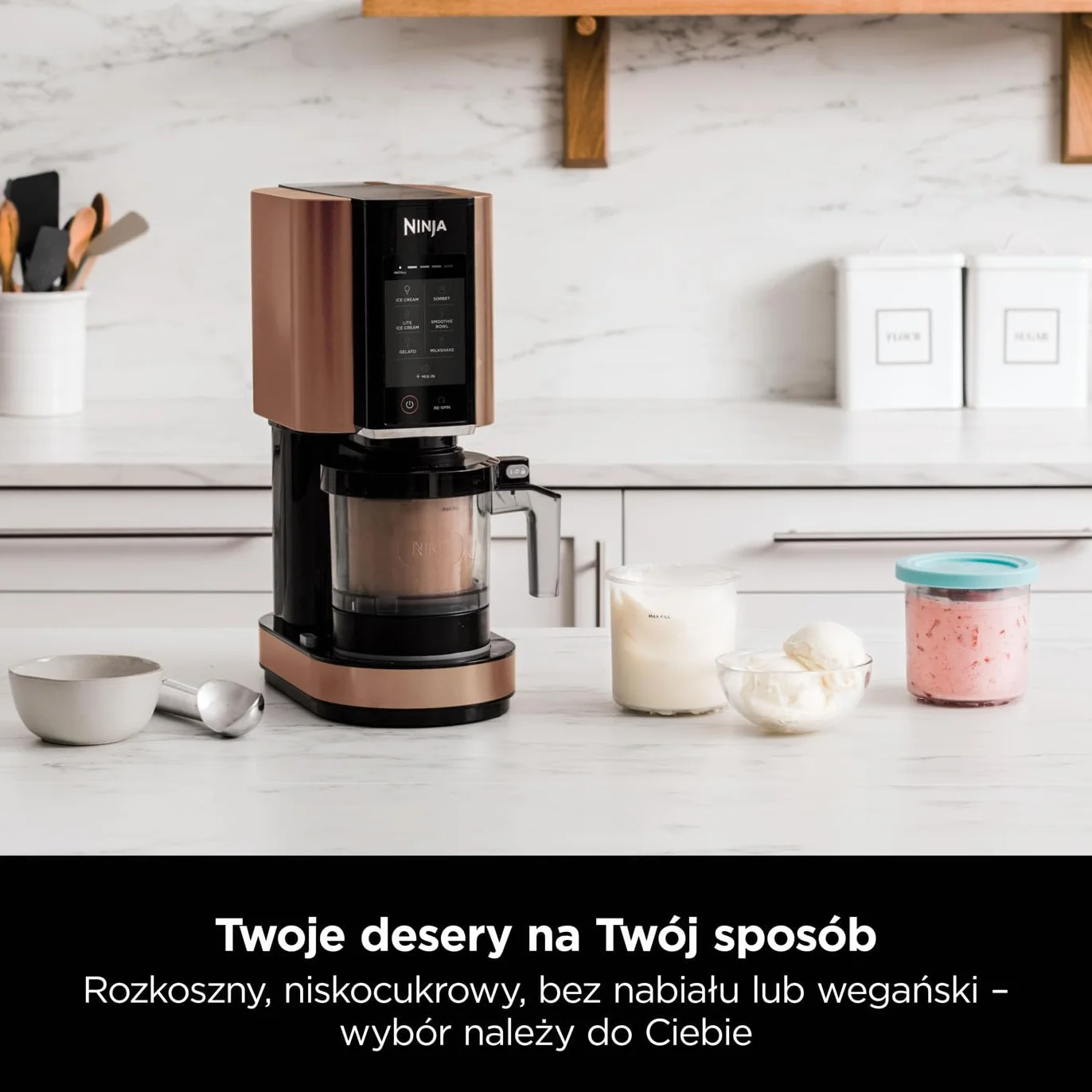 Maszyna do lodów Ninja CREAMi NC300EUCP 1,4 L 7 programów 3 pojemniki