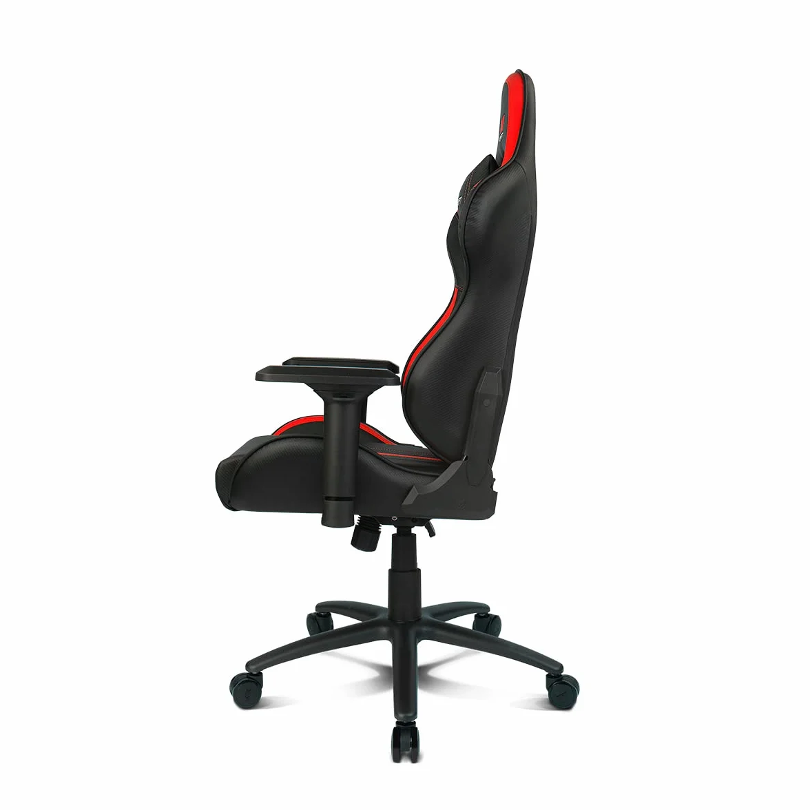 DRIFT Gaming Chair DR350 -DR350BR - Profesjonalny fotel do gier, imitacja skóry, podłokietniki 4D, ciche kółka, tłok klasy 4, pochylenie, poduszka lędźwiowa/szyjna, kolor czarny/czerwony