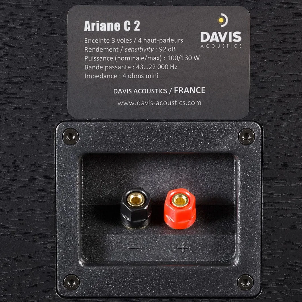 Davis Acoustics Ariane C2 Black (Black) - centralny 3-drożny/4 głośniki