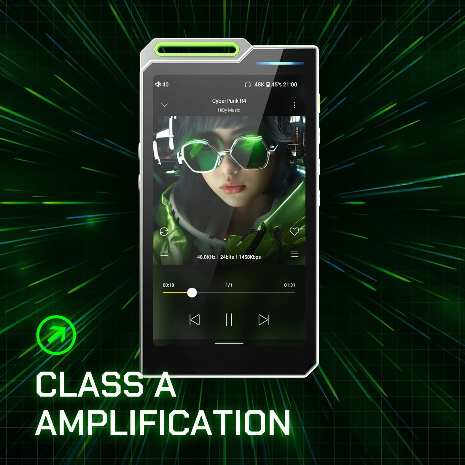 HiBy R4 Odtwarzacz MP3 Android z Bluetooth i WiFi, wbudowany 4DAC Android12, obsługuje odtwarzanie, DSD PCM MQA z wtykiem 4,4 mm (balanced) i pamięcią 32 GB (czarny)