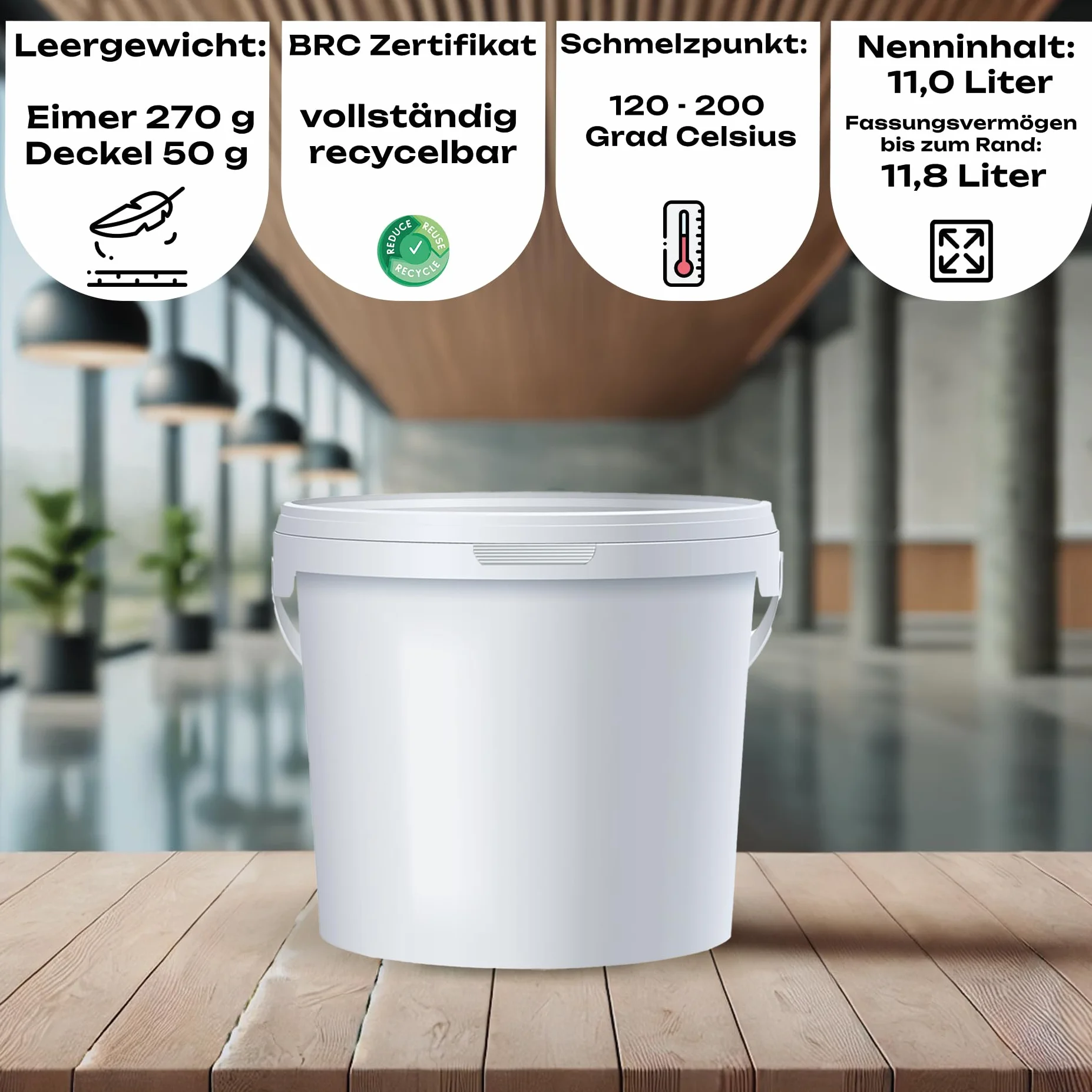 POSH Wiadro z pokrywką 10 l przezroczyste tworzywo sztuczne szczelne hermetyczne