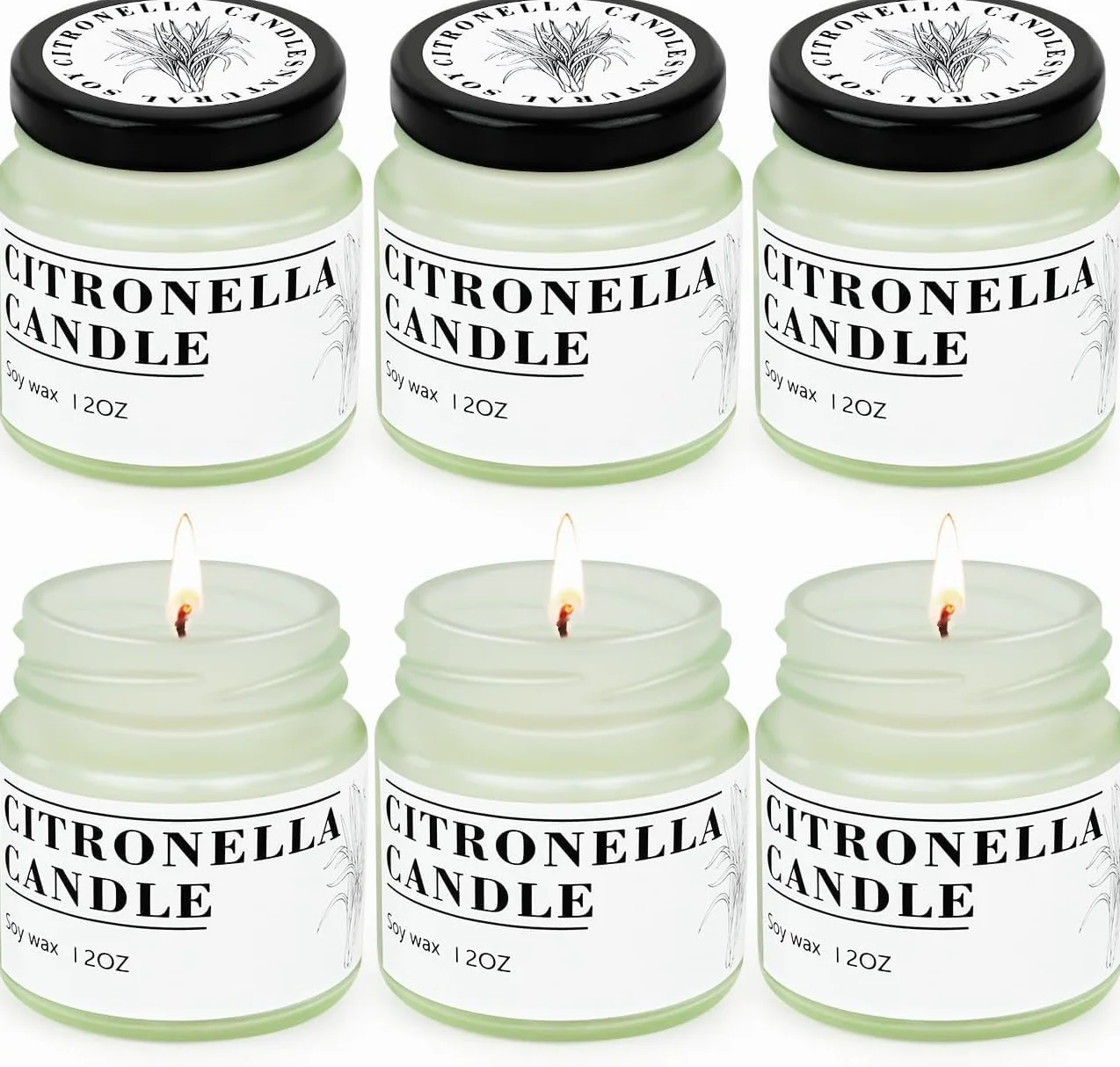 Świece Citronella sojowe 200h do ogrodu taras piknik