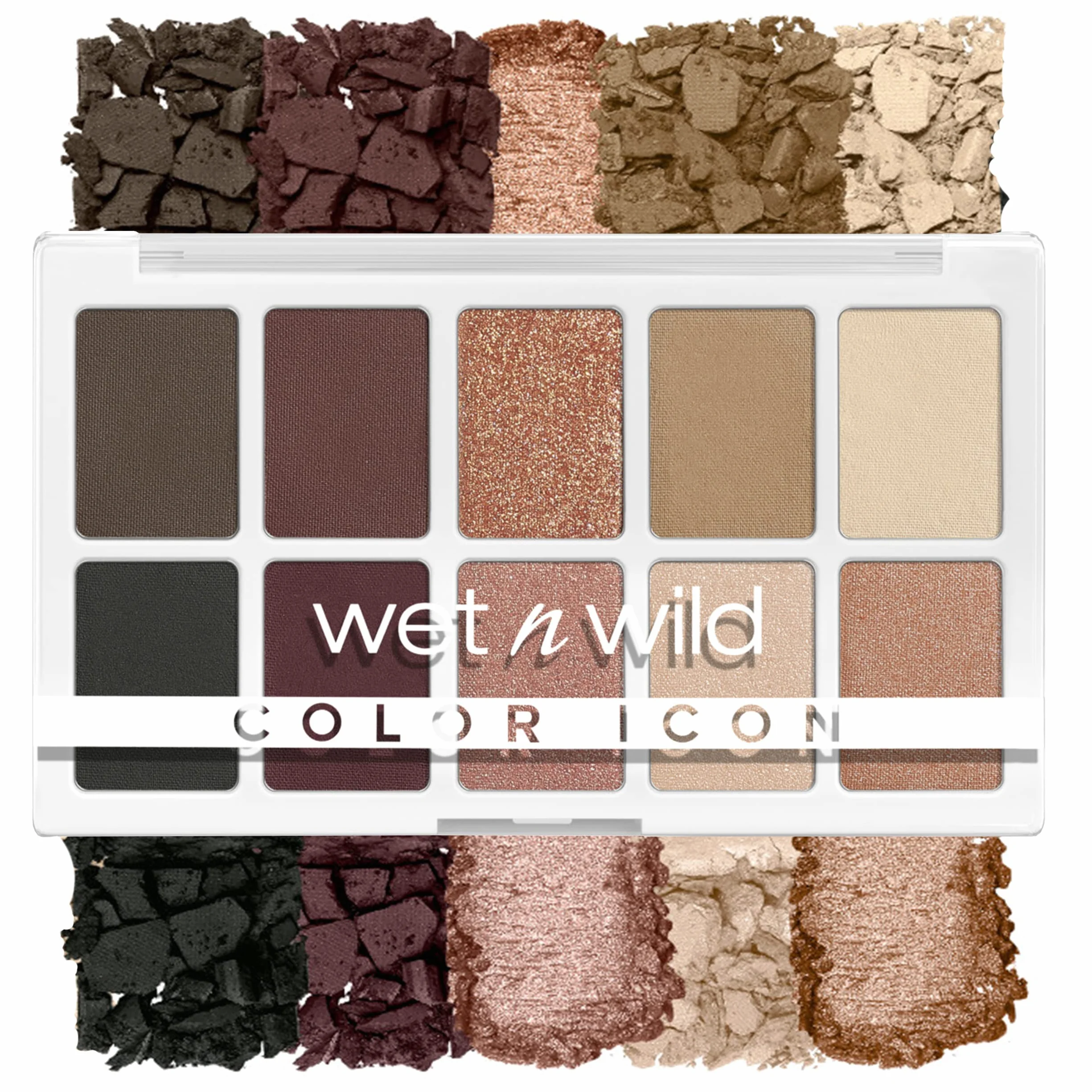 Wet n Wild Color Icon 10 Pan Palette, Paleta Cieni z 10 Jasnymi i Matowymi Kolorami na Dzień i Noc, Długotrwała i Łatwa do Rozmieszczenia Formuła, Nude Awakening