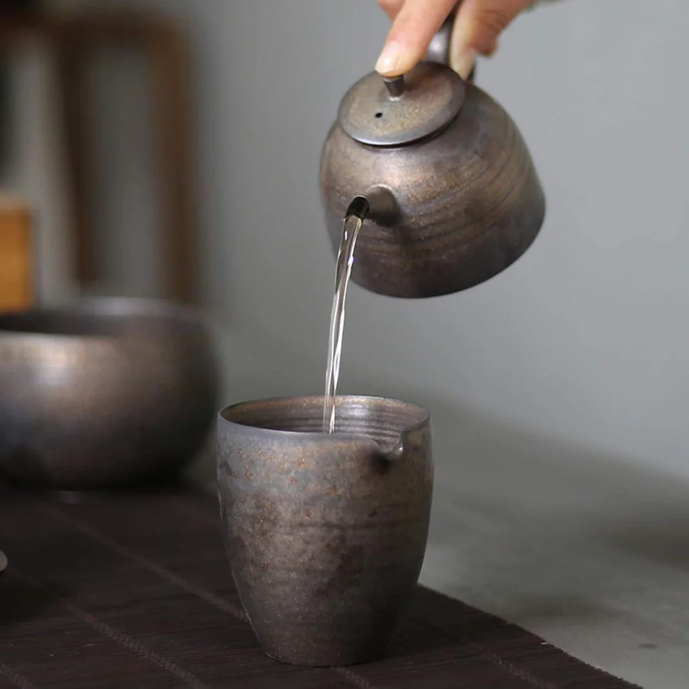 Retro Cha Hai Ceramiczne Kubki Ręcznie robione Kung Fu Naczynia do picia Herbata Akcesoria