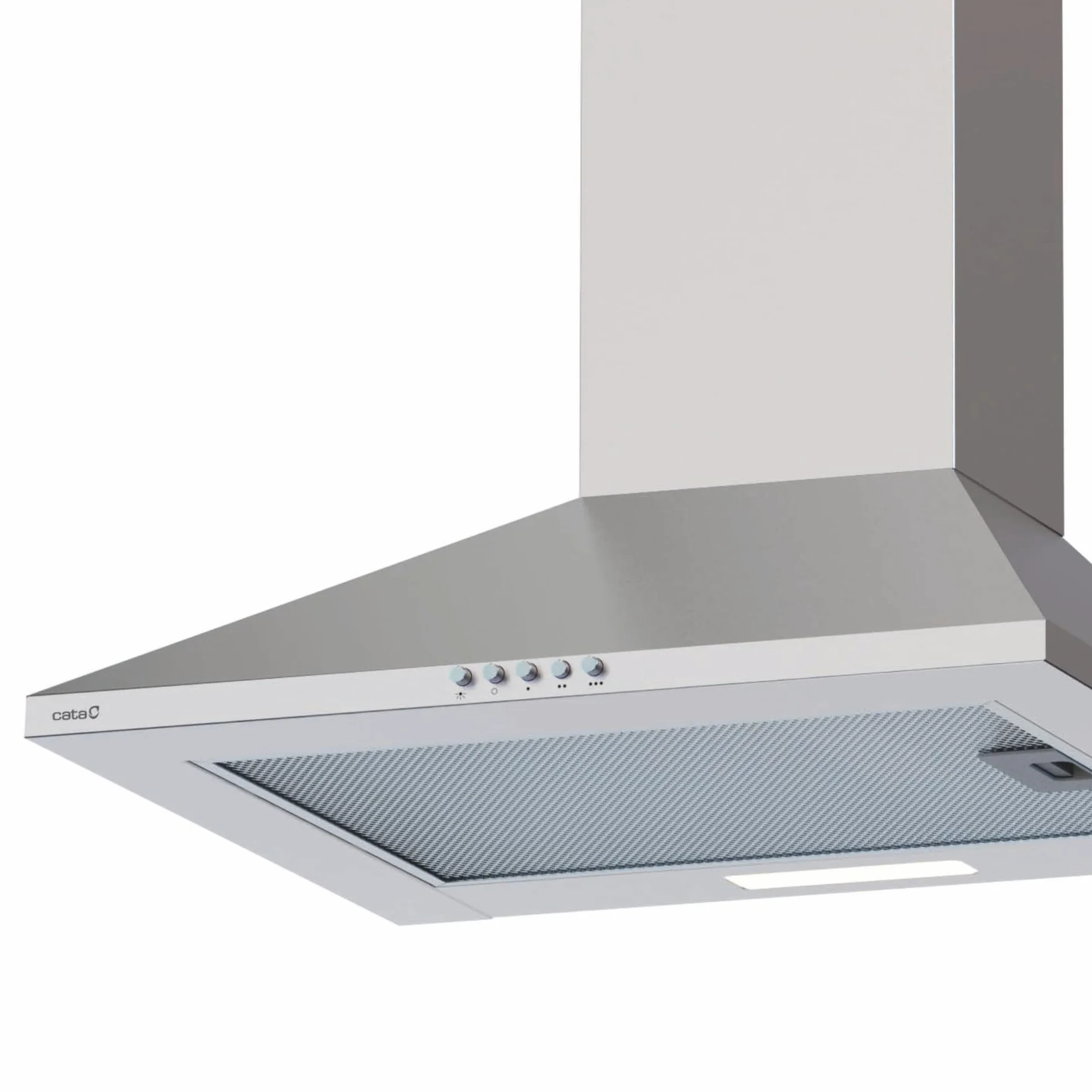 CATA Okap VK 5000 X sterowanie mechaniczne 3 poziomy ekstrakcji 480 m3/h poziom hałasu 56 dB silnik K10 zużycie 110 W oświetlenie LED kolor nierdzewny