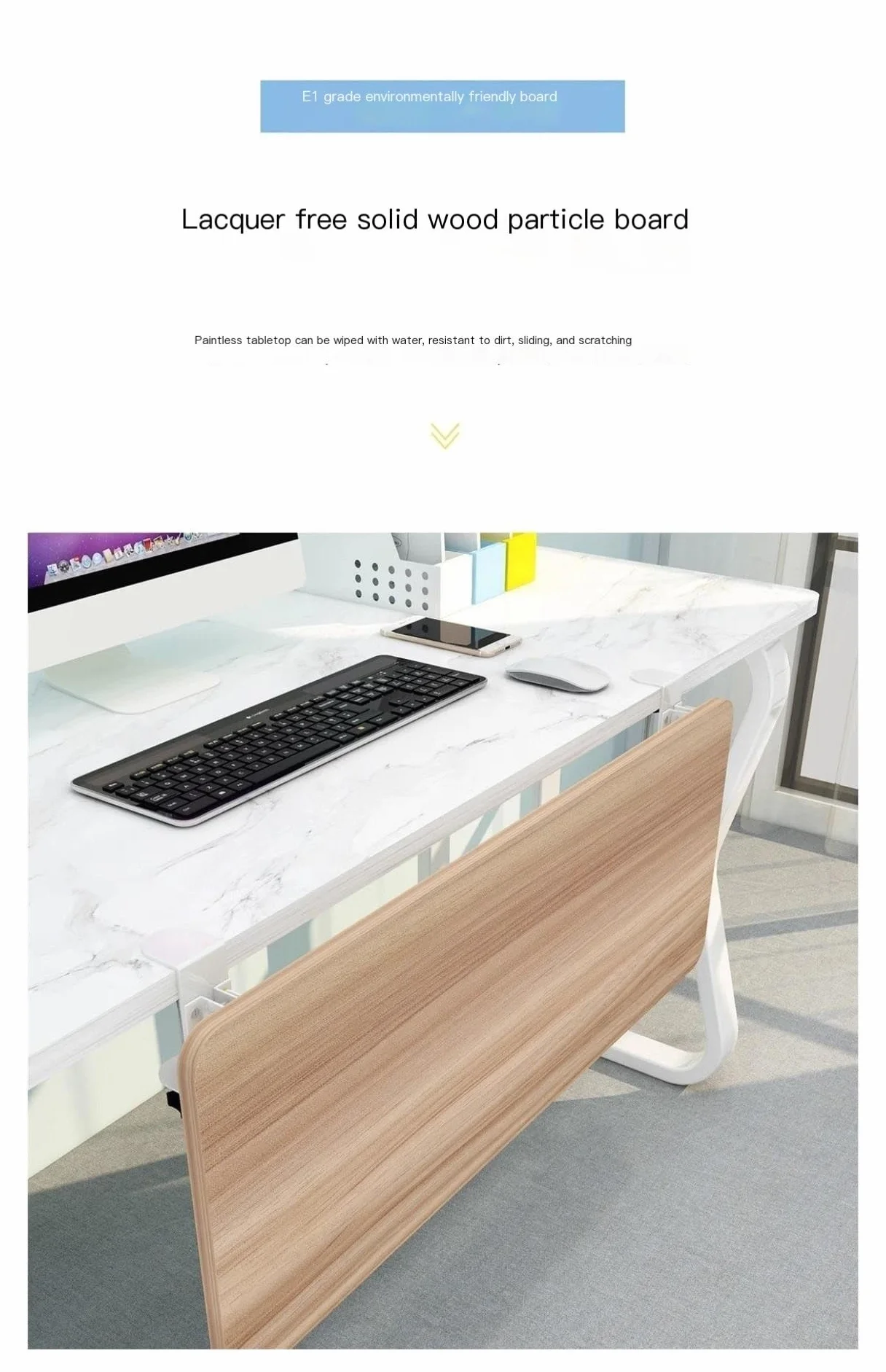 Desk Extender Tray Clamp Shelf White Black Pink 90° Folding No Punch Holes 65x25cm