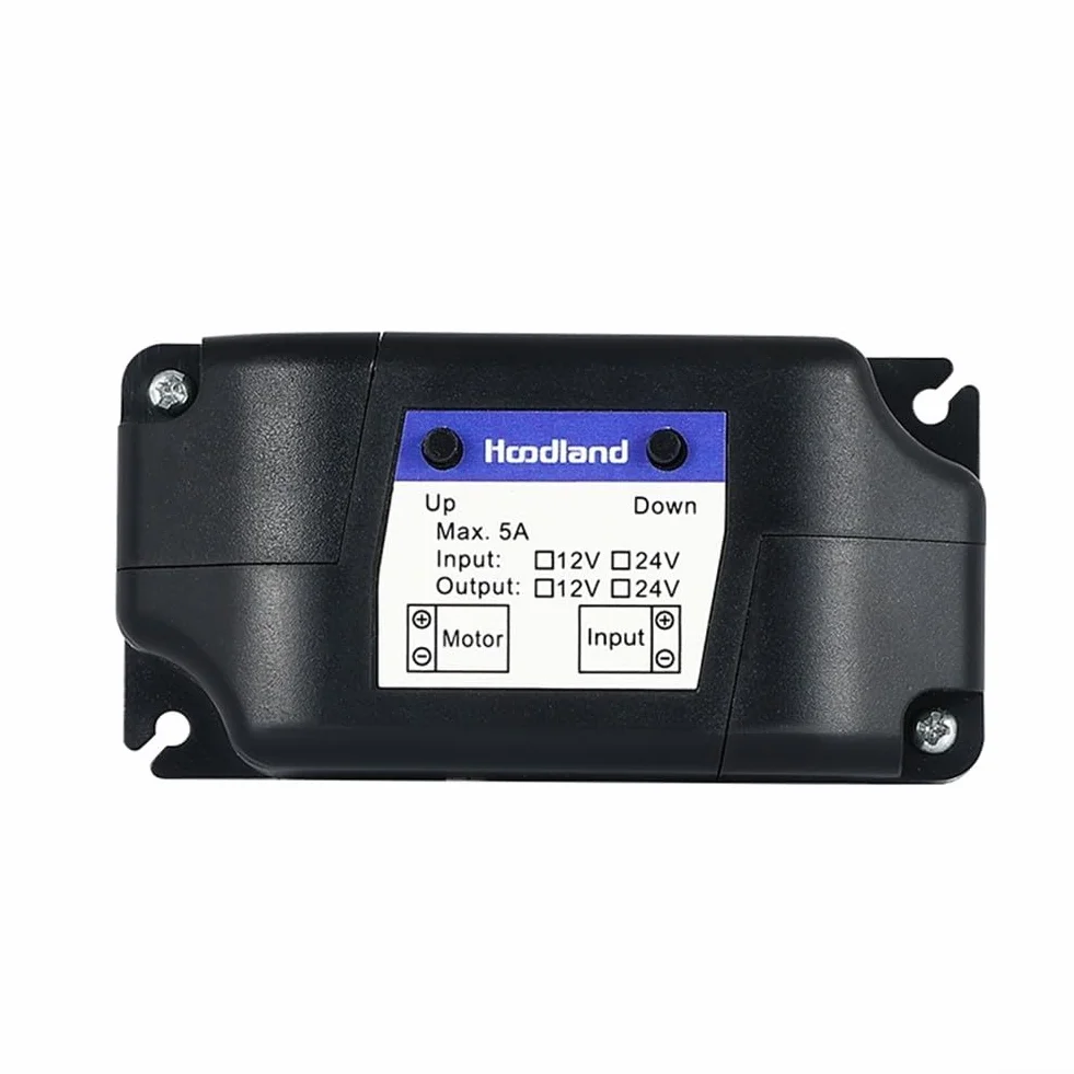 Bezprzewodowy pilot zdalnego sterowania, sterownik elektryczny, 12 V/24 V, dedykowany przełącznik do ruchu w górę i w dół, zasilacz wyjściowy 60 W 5 A, obudowa z tworzywa sztucznego, czarna obudowa,
