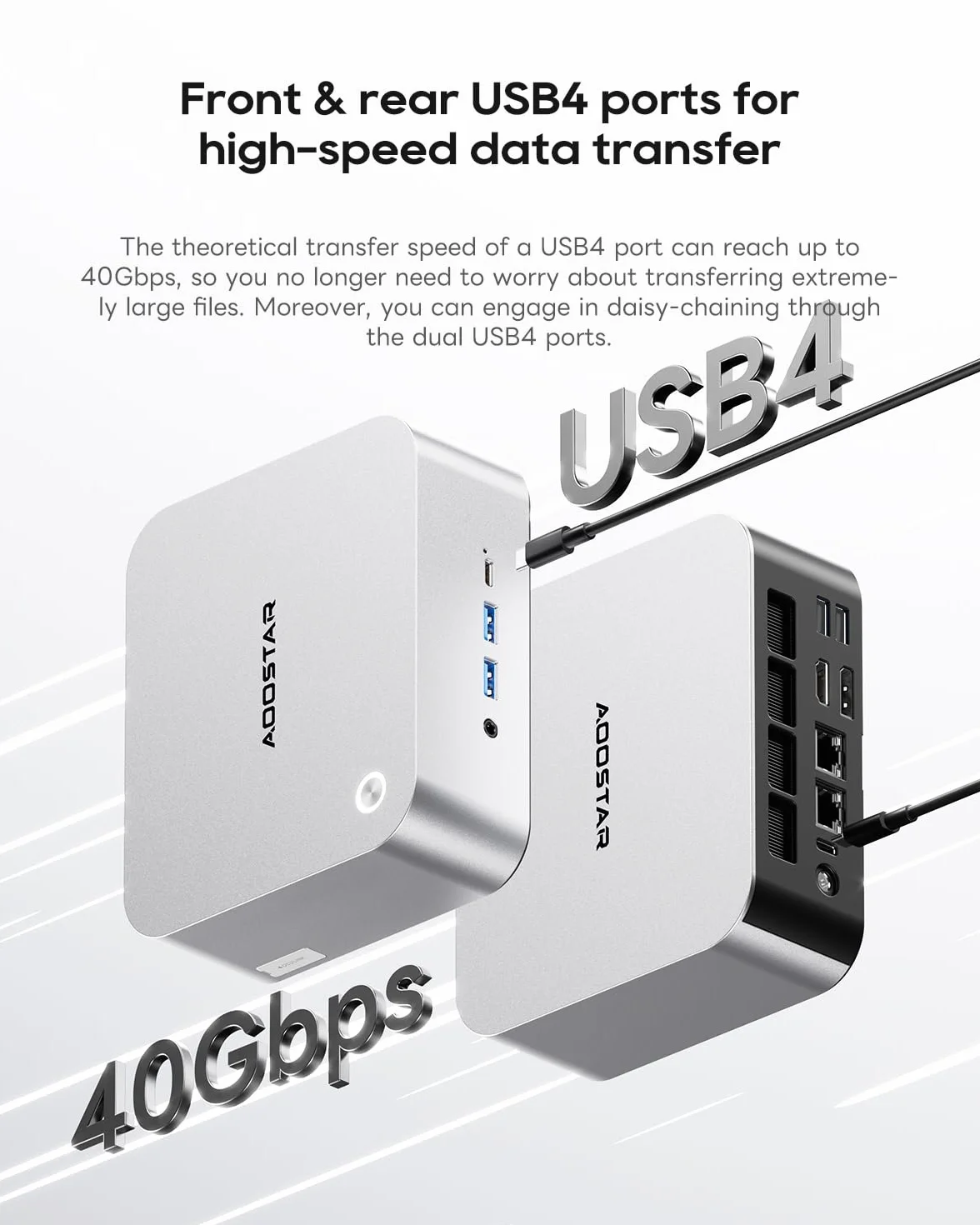 AOOSTAR MACO Mini PC Ryzen 7 PRO 8845HS(do 5,1GHz) mini komputer stacjonarny Barebone bez pamięci RAM bez M.2 SSD, Micro Gaming PC OCuLink/2xUSB4/2x2,5G LAN/4K Quad-Display/odblokowywanie linii