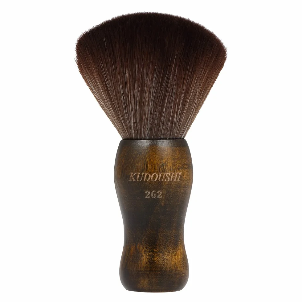 Szczotka do czyszczenia szyi KUDOUSHI szczotka do strzyżenia włosów fryzjer naturalne włókno drewniany uchwyt szczotka do włosów salon