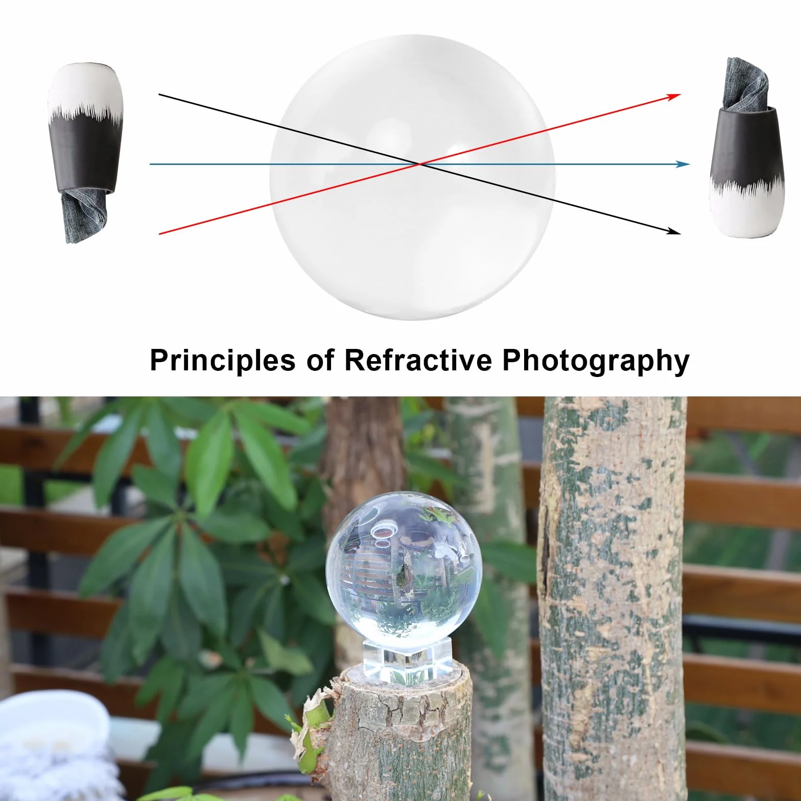 Szklana kula fotograficzna 80 mm K9 ze stojakiem akcesoria fotograficzne