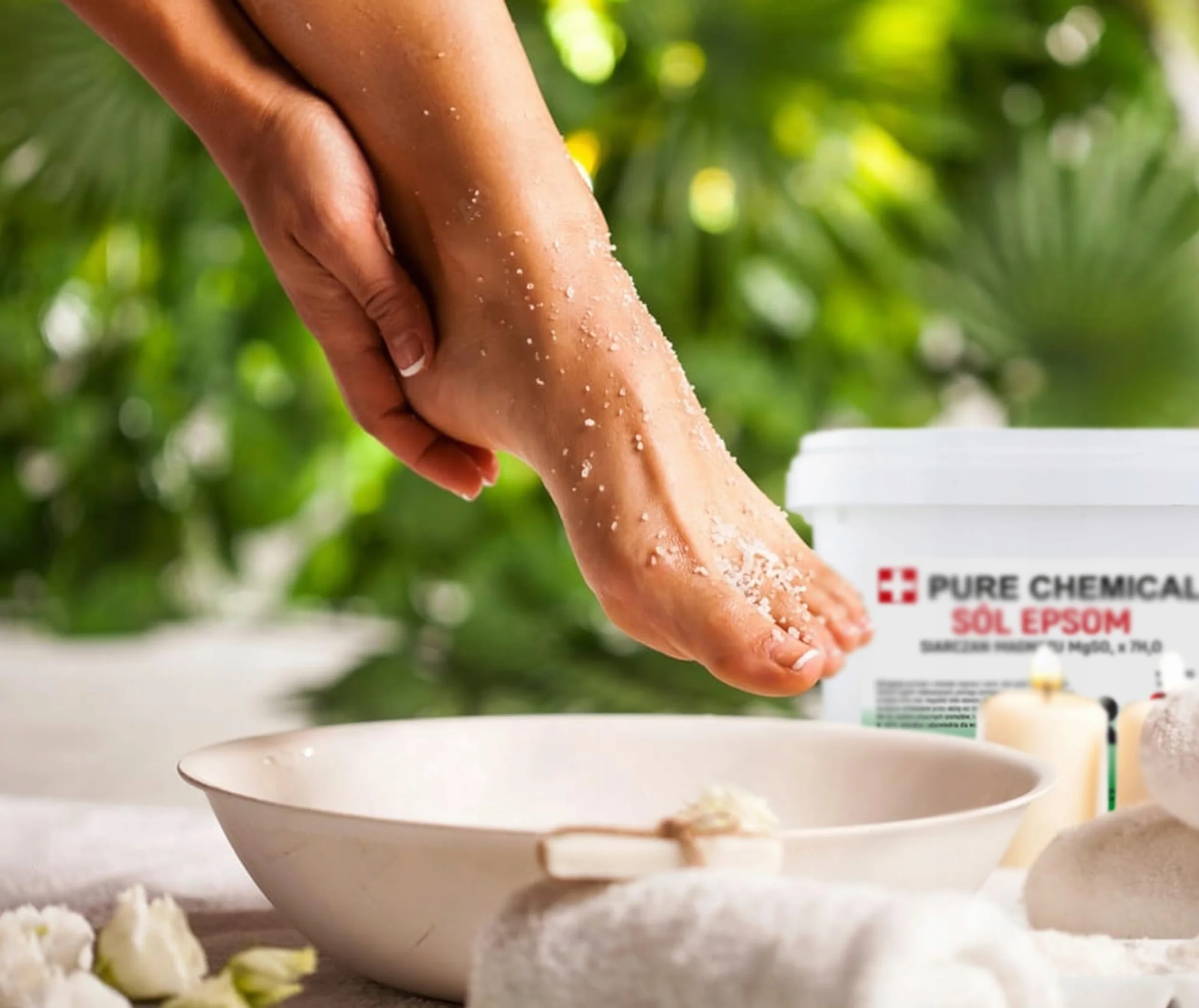 PURE CHEMICAL - Sól Epsom Do Kąpieli - Siarczan Magnezu - Rzymska - Angielska - Gorzka - Wellness - Relaksująca - Pedicure - Przeciwzapalna - Czysta - Bez Zapachu - Naturalna