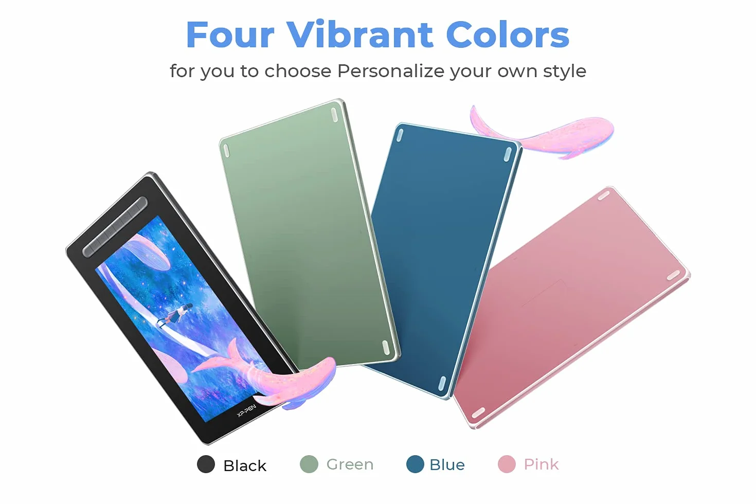 XP-PEN Artist 12 2. generacji tablet graficzny 11,9 cala wyświetlacz w pełni laminowany, X3 Smart-Chip bezakumulatorowy rysik do edycji obrazu/ilustracji (czarny)