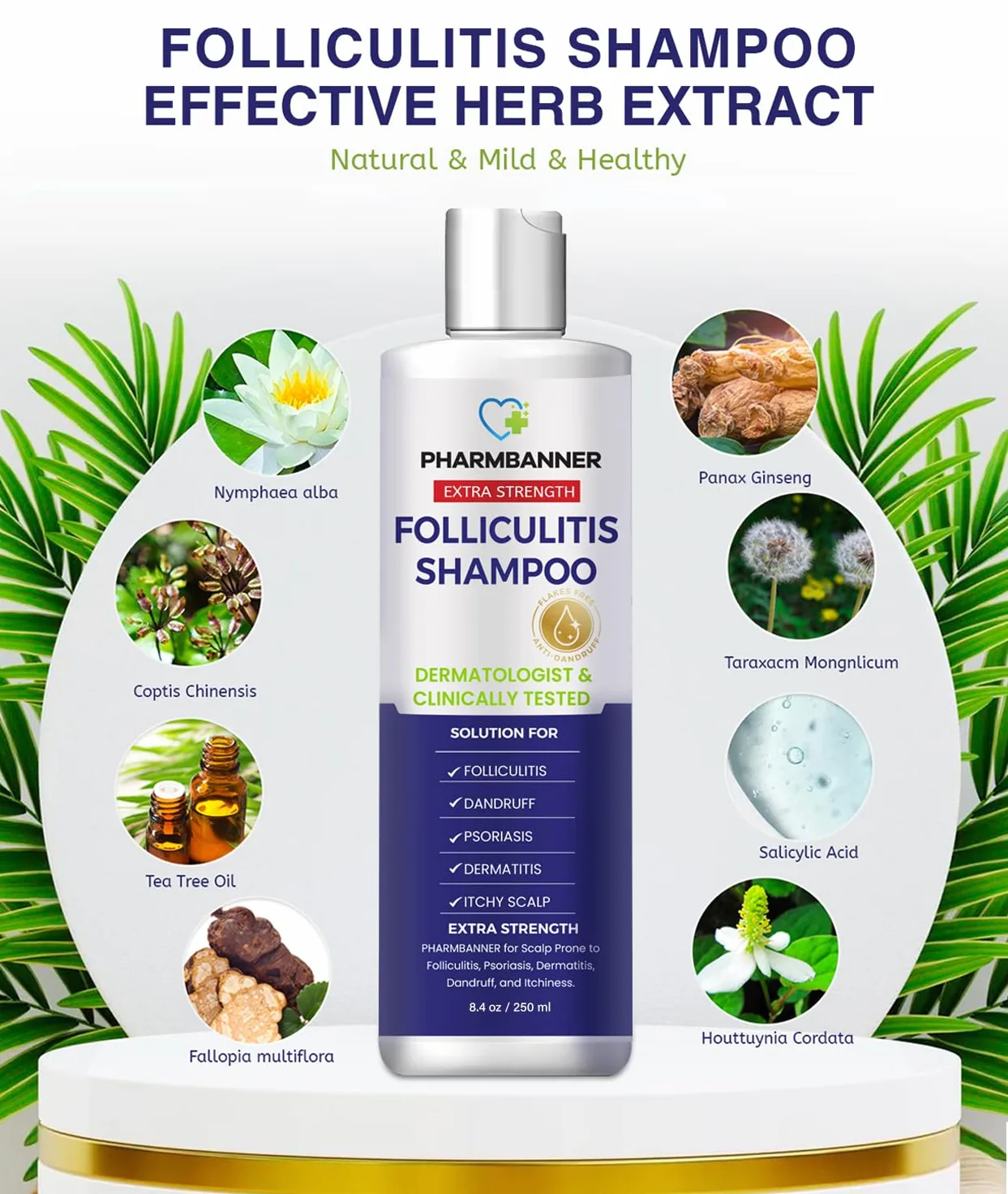 Szampon na zapalenie mieszków włosowych, Seborrheic Dermatitis Shampoo, szampon przeciw łupieżowi, szampon przeciwgrzybiczny, leczenie zapalenia mieszków włosowych, leczenie łupieżu, leczenie