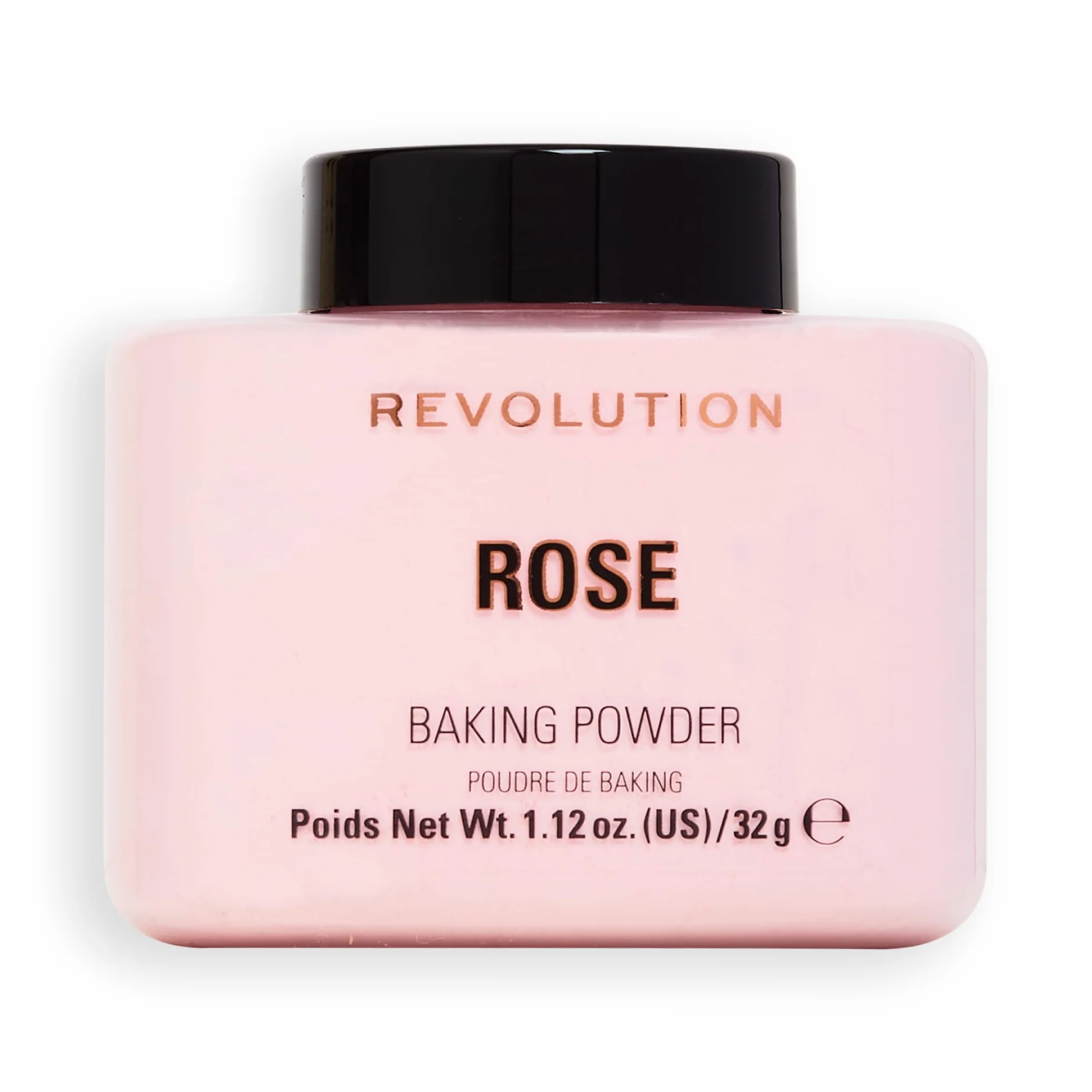 Revolution Beauty Luźny utrwalający puder rozjaśniający, przedłużający okres trwałości makijażu dla wszystkich odcieni skóry, różowy, 32 g