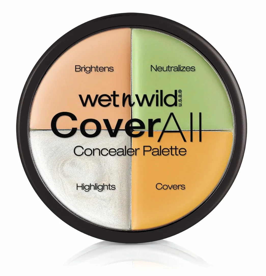 Wet n Wild CoverAll Paleta Korektorów, Paleta Kremowych Korektorów do Krycia, Neutralizowania, Rozjaśniania i Rozświetlania, Łatwa do Rozprowadzania, Formuła Zapewniająca Nieskazitelne Wykończenie