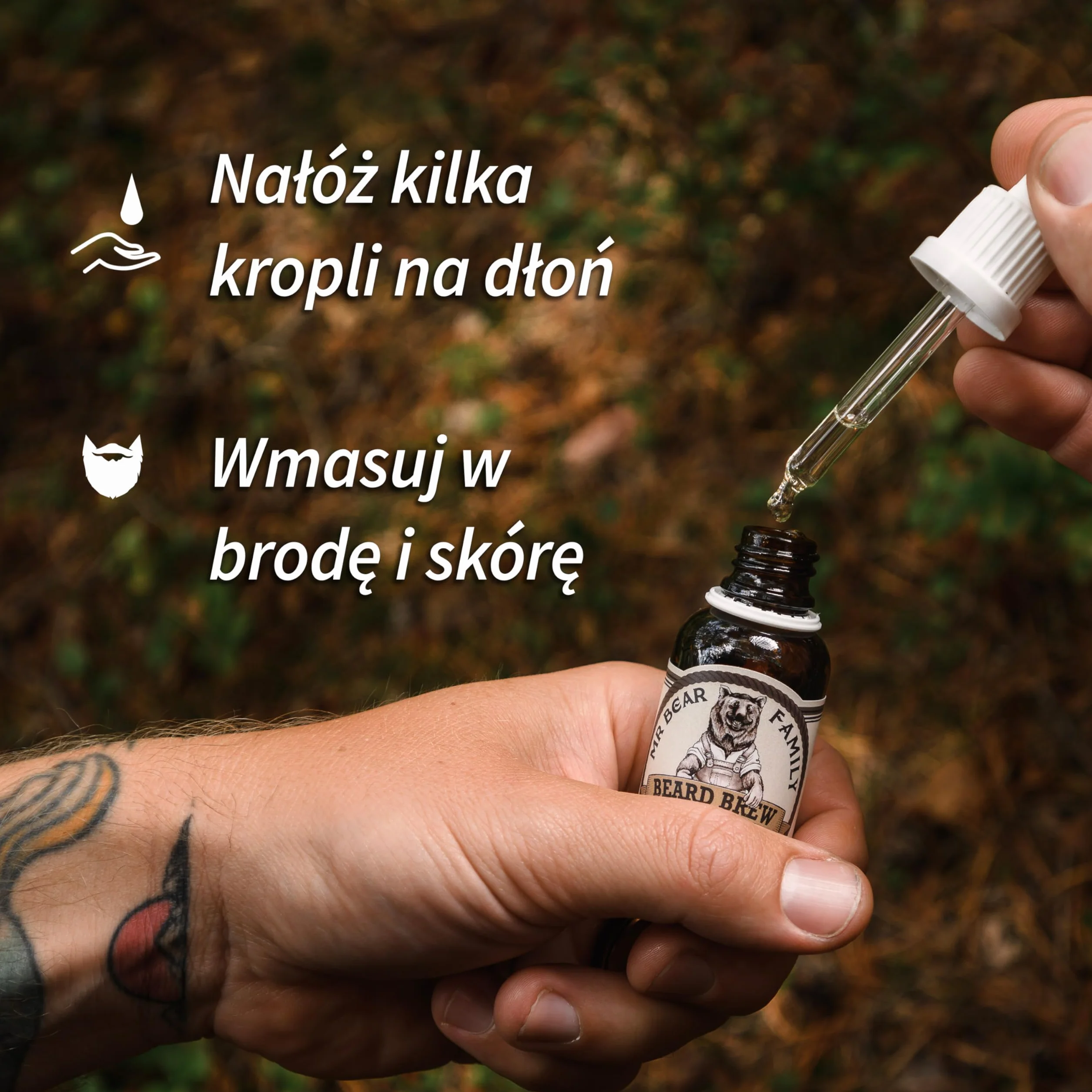 Natural Beard Oil for Men – UNSCENTED Beard Moisturizer Oil – Zawiera odżywczy jojoba + olejek arganowy – nawilżający zmiękczacz do brody dla mężczyzn dla zdrowszego wzrostu włosów 30ml