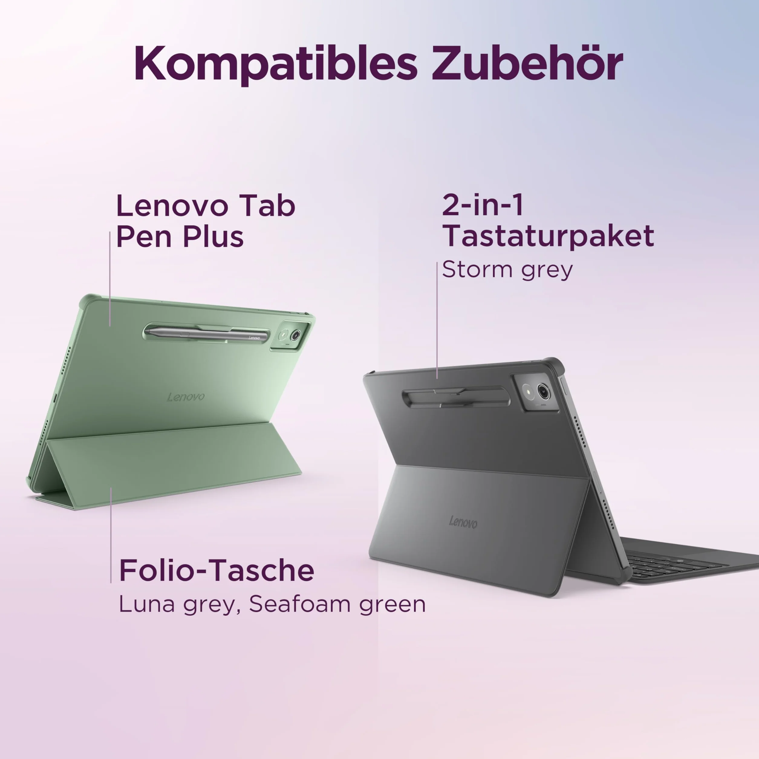 Lenovo Idea Tab Pro Tablet | 12,7" wyświetlacz 3K | MediaTek Dimensity 8300 | 8 GB RAM | 256 GB eMMC | Android 14 | Luna Grey | w zestawie Tab Pen Plus