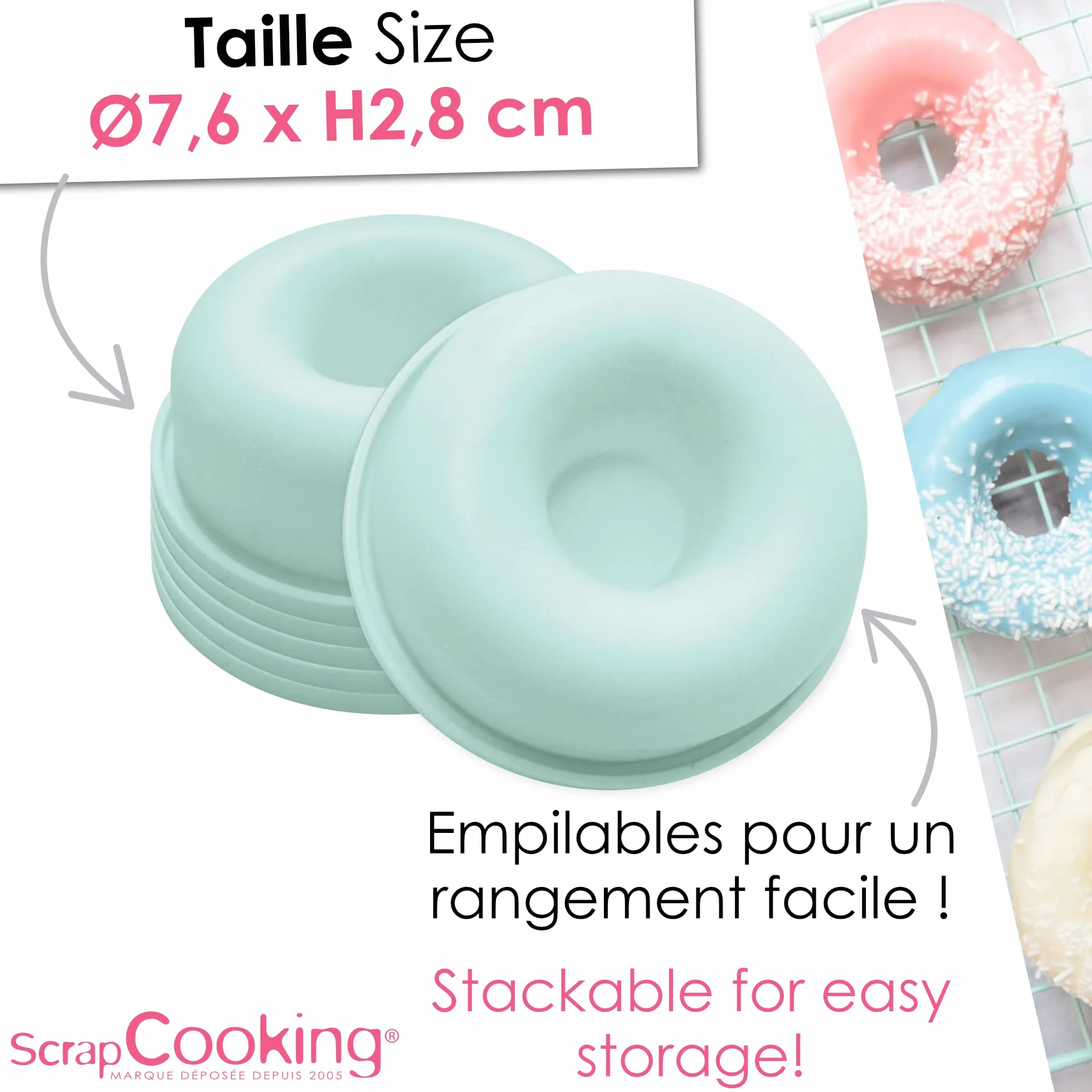 ScrapCooking 6 silikonowych foremek pączków 2913