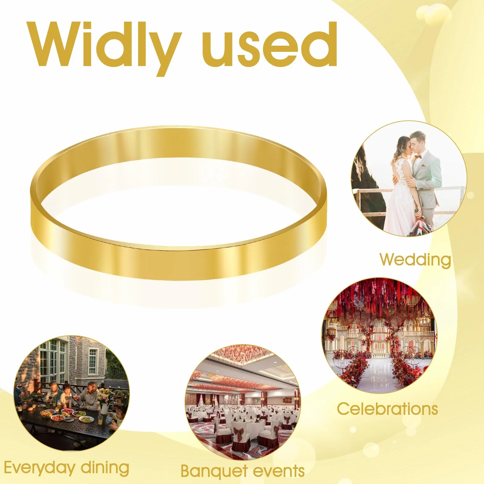 Nogeqi 12 sztuk metalowych pierścionków na serwetki złote eleganckie Boże Narodzenie boho