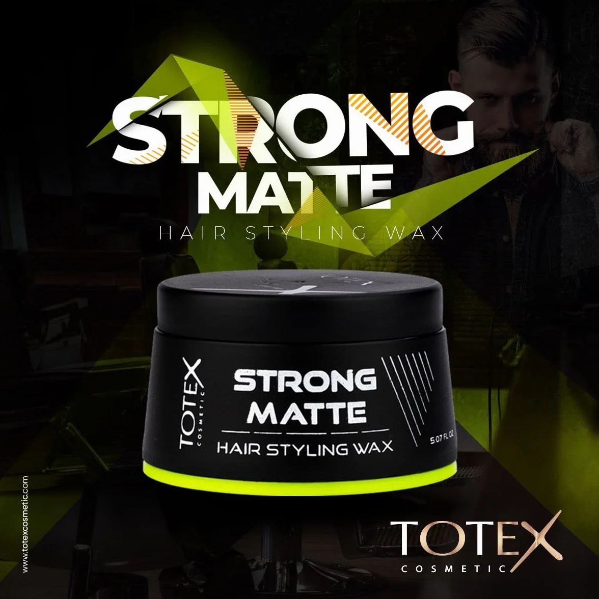 Totex Wosk do stylizacji włosów dla mężczyzn - mocna tekstura trzymająca matowe, naturalne matowe wykończenie - pasta do definiowania włosów matowy wo