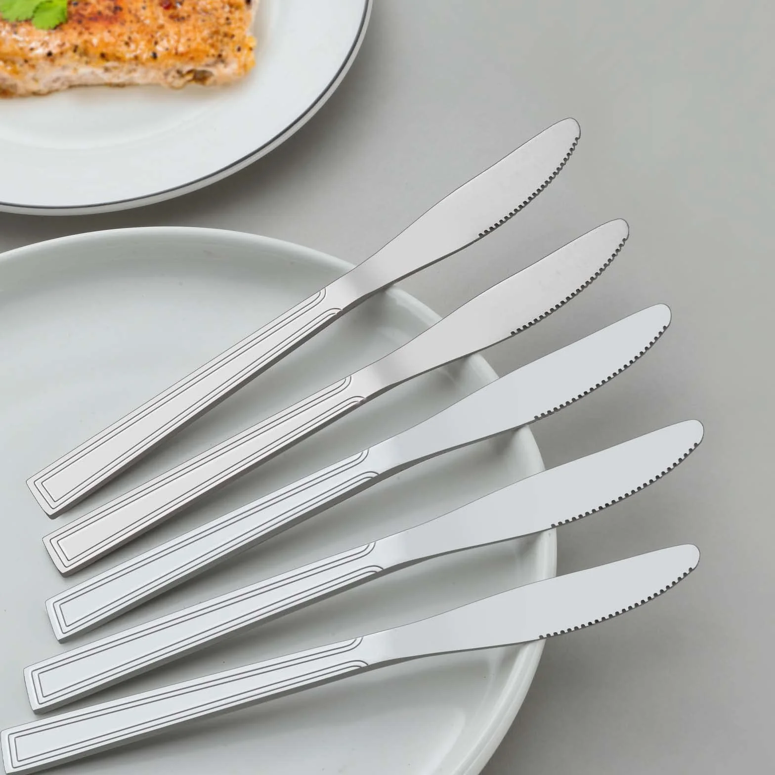 hunnycook Zestaw 16 noże stołowe, Grupa noży ze stali nierdzewnej, nóż menu, nóż do cięcia falistego, nóż stołowy do naczyń, nóż do masła, zmywarka bezpieczeństwa