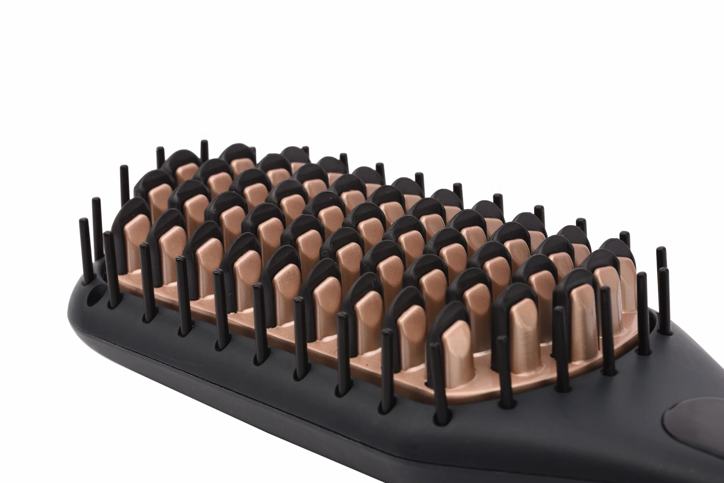 Remington szczotka prostująca z jonizacją, ceramiczne włosie z powłoką antystatyczną, 3 ust. temperatury, szybkie nagrzewanie, przewód 1.8m, etui, szara/brązowa, Straight Brush CB7400