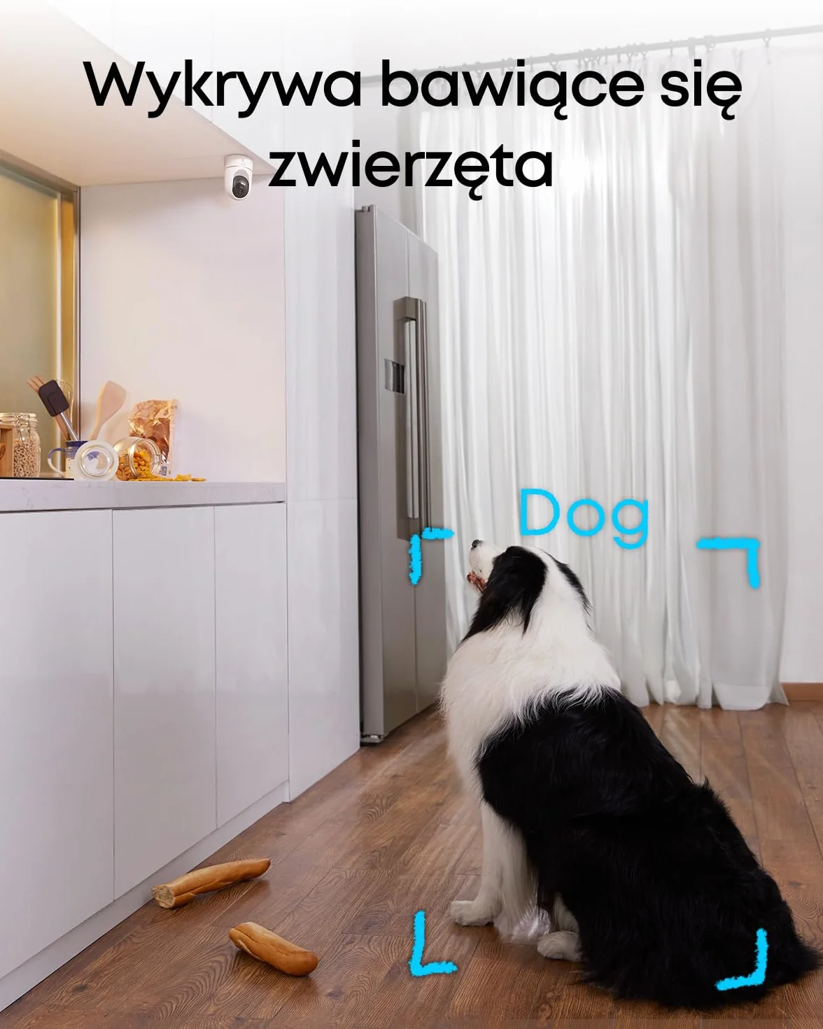 Solo IndoorCam E220 (P24) eufy Security, kamera 2K obrót i pochylenie, kamera bezpieczeństwa domowego, wewnętrzna kamera Wi-Fi na wtyczkę, AI człowieka i zwierzęcia, asystentem głosowym
