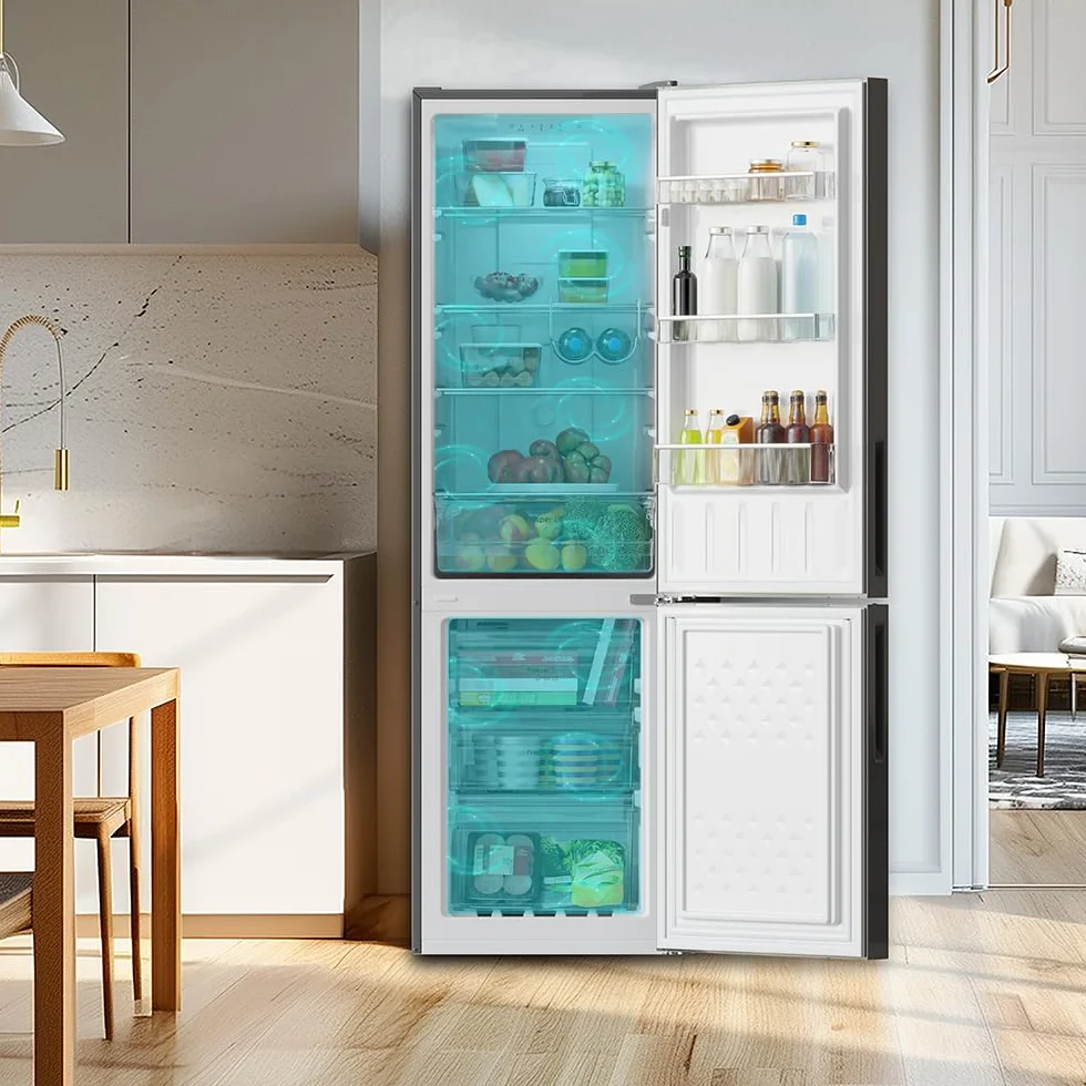 Cecotec Lodówka kombi Bolero CoolMarket Combi 250 Grey Glass E 180 x 55 cm 250 l No Frost