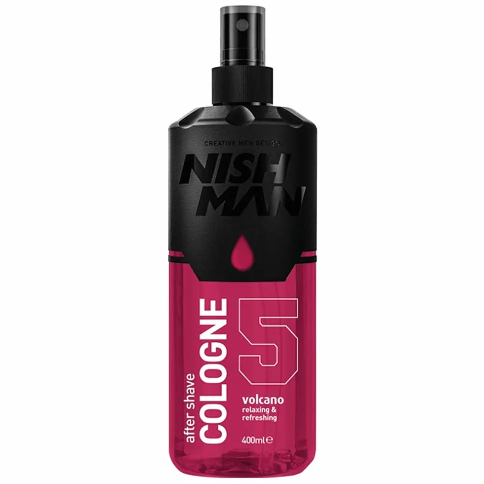 NISHMAN Woda Po Goleniu 05 - Volcano 400ml - Odświeżający Zapach dla Nowoczesnego Mężczyzny - Idealny po Goleniu - Długotrwała Ochrona i Nawilżenie
