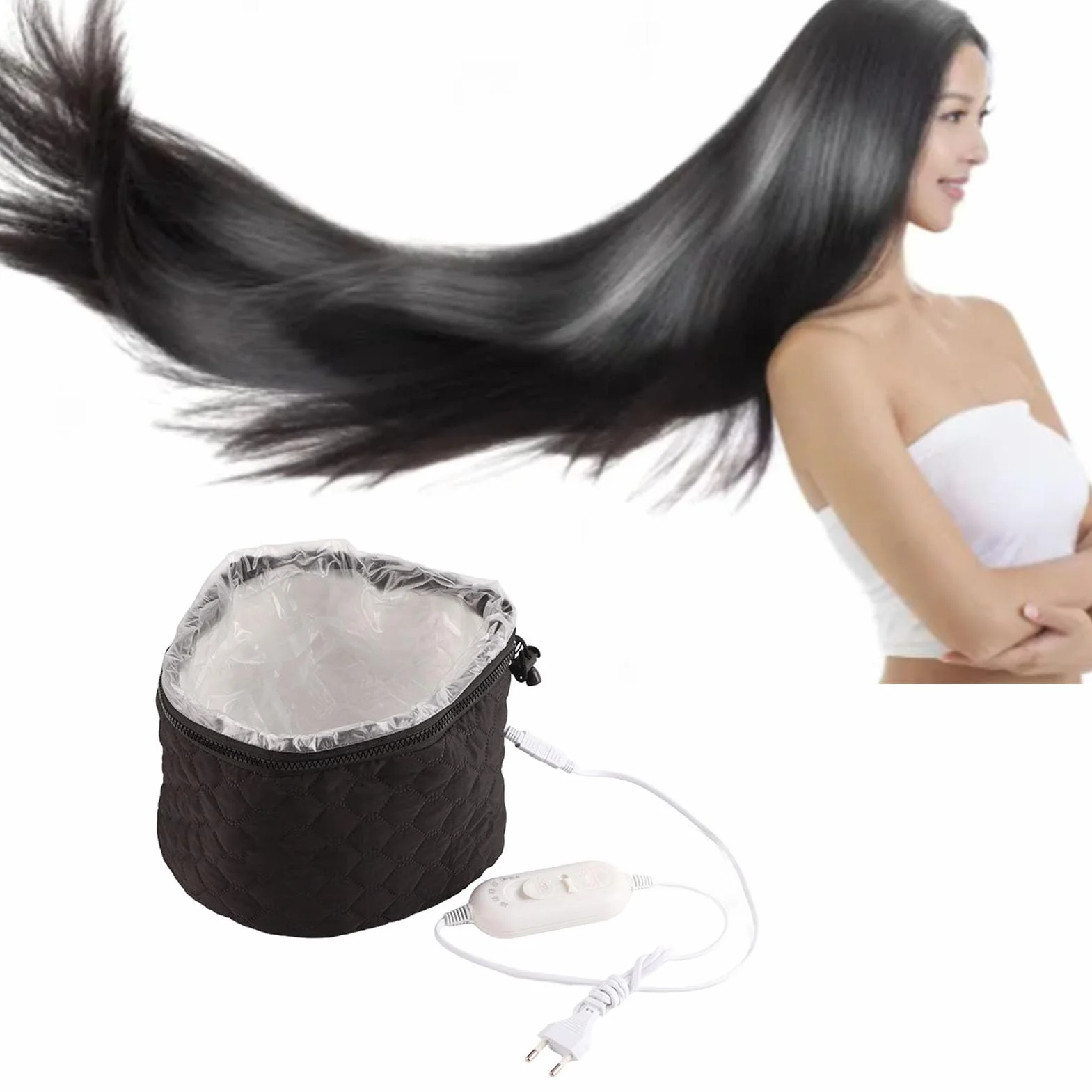 Czapka Termiczna Fryzjer, Elektryczna Czapka do Włosów Obróbka Termiczna Włosów Farbowanie Włosów Salon Czapka do Włosów Wtyczka UE 220 V