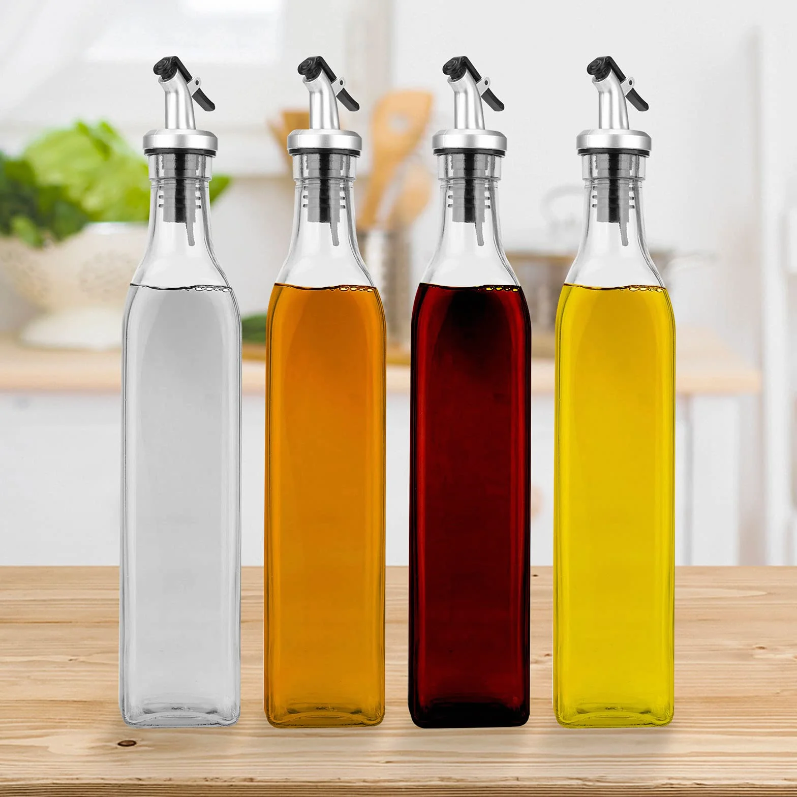 Dozownik oleju, butelka oliwy z oliwek 200 ml*2 szt. Dozownik octu i oleju do kuchni, grillowania, sałatek z makaronu i gotowania