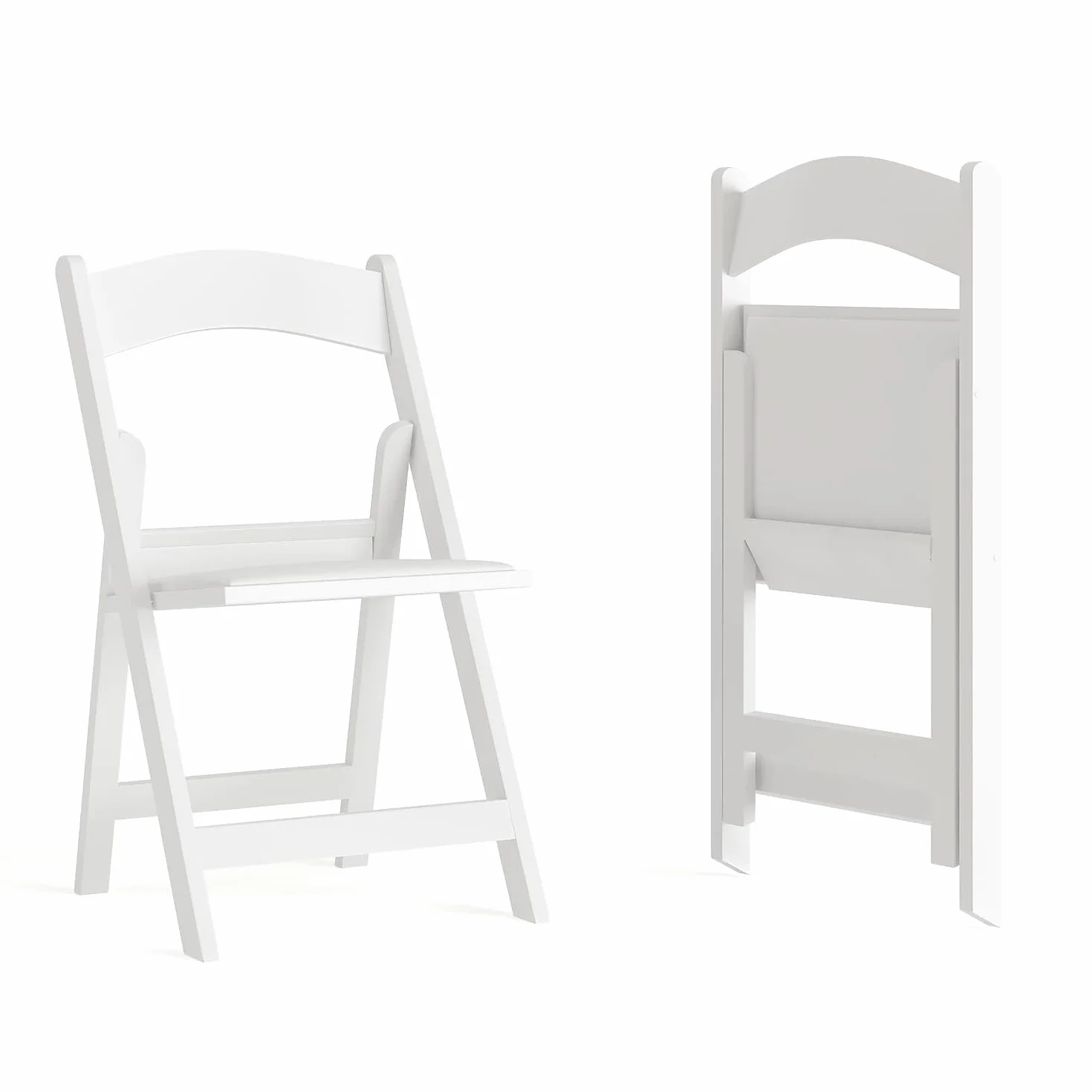Flash Furniture Hercules Krzesła składane białe zestaw 2 szt. nośność 0,5 kg
