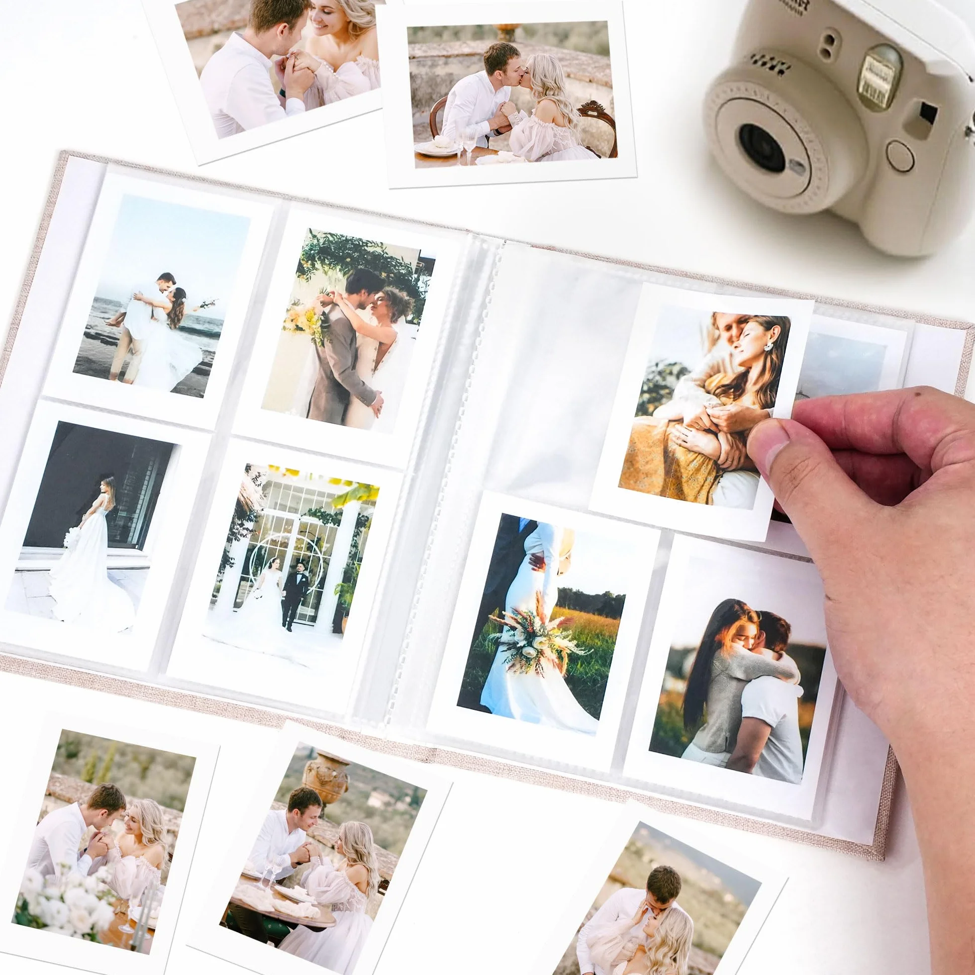 208 zdjęć Polaroid Album fotograficzny do aparatów Fujifilm Instax Mini 12, 11, 9, 8, 40 kompatybilny z Polaroid Snap, Z2300, SocialMatic ZIP, czarny, 1 opakowanie