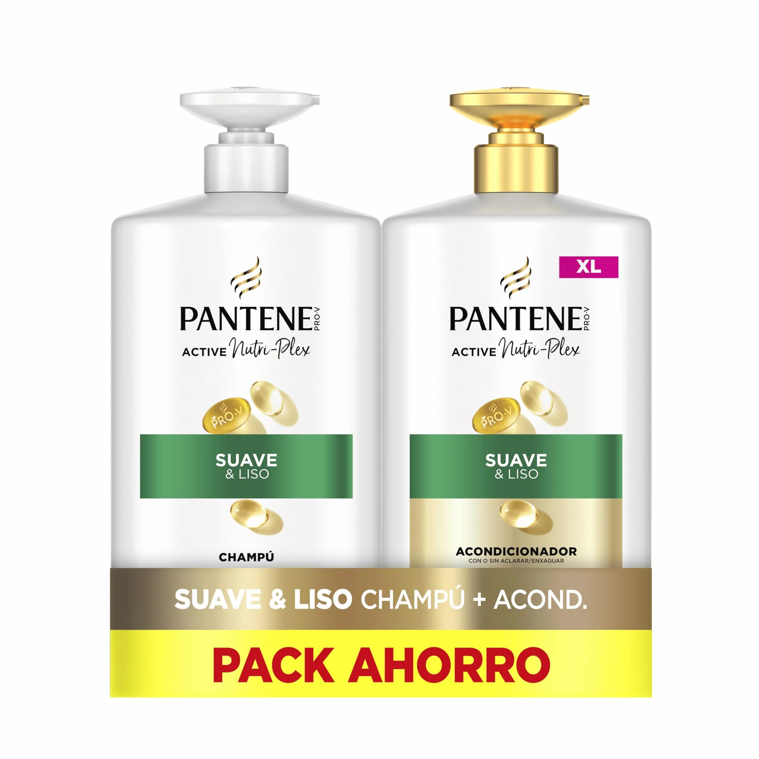 Pantene Pro-V miękki i gładki szampon 1000 ml i odżywka 800 ml, z dozownikiem, włosy kręcone i wyłączone