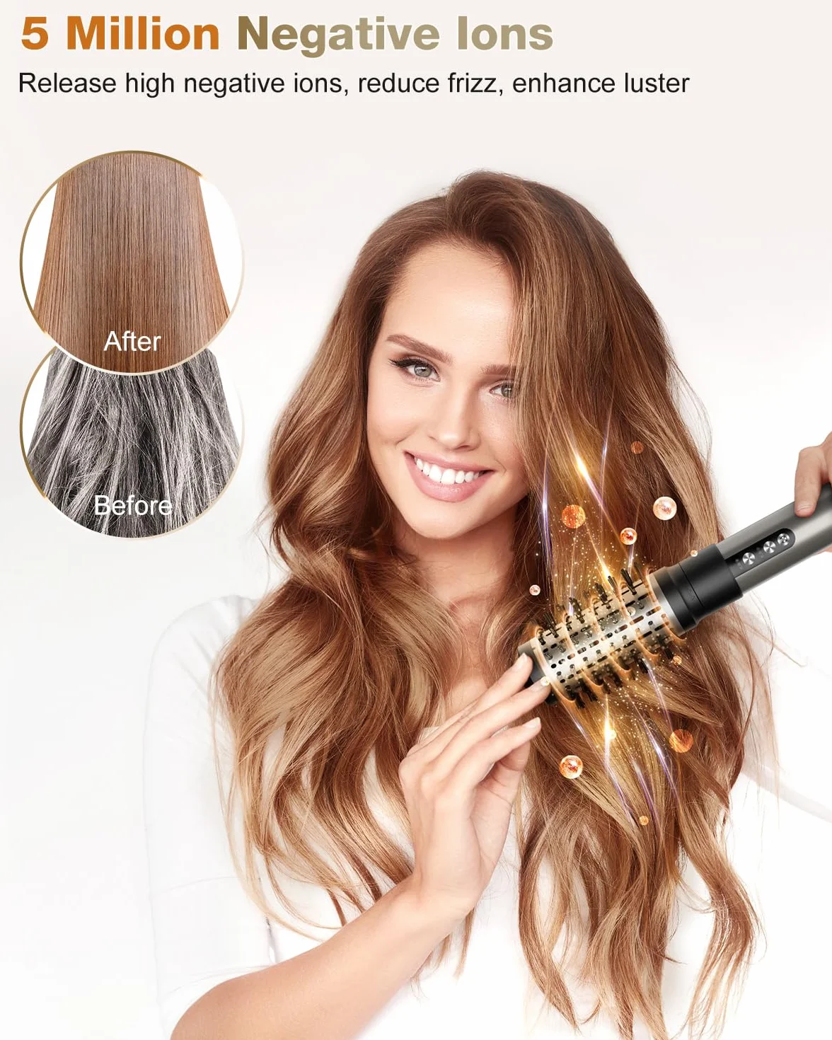6 w 1 Airstyler, suszarka do włosów z jonami, wielofunkcyjny stylizator do włosów, 110000 obr/min, profesjonalna suszarka z gorącym powietrzem, automatyczna lokówka, prostownica, do stylizacji