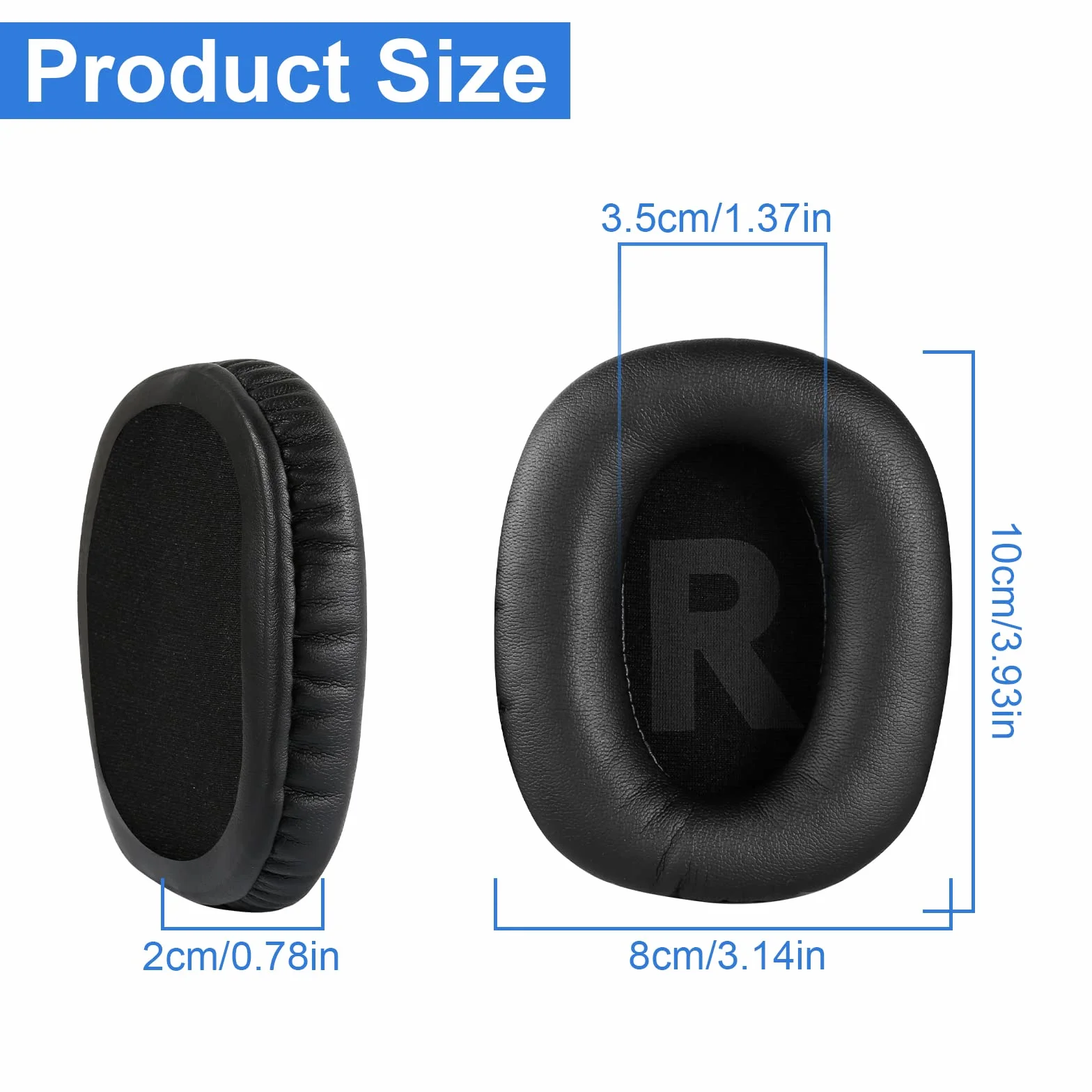 1 para zapasowych słuchawek dousznych kompatybilne z Logitech G Pro X Gamingowy zestaw słuchawkowy, czarny