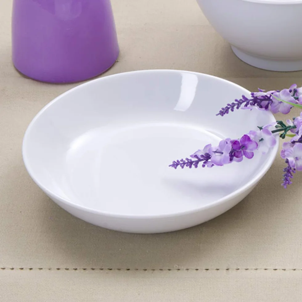 Ornamin Talerz głęboki 15 cm biały zestaw 2 szt. melamina model 415