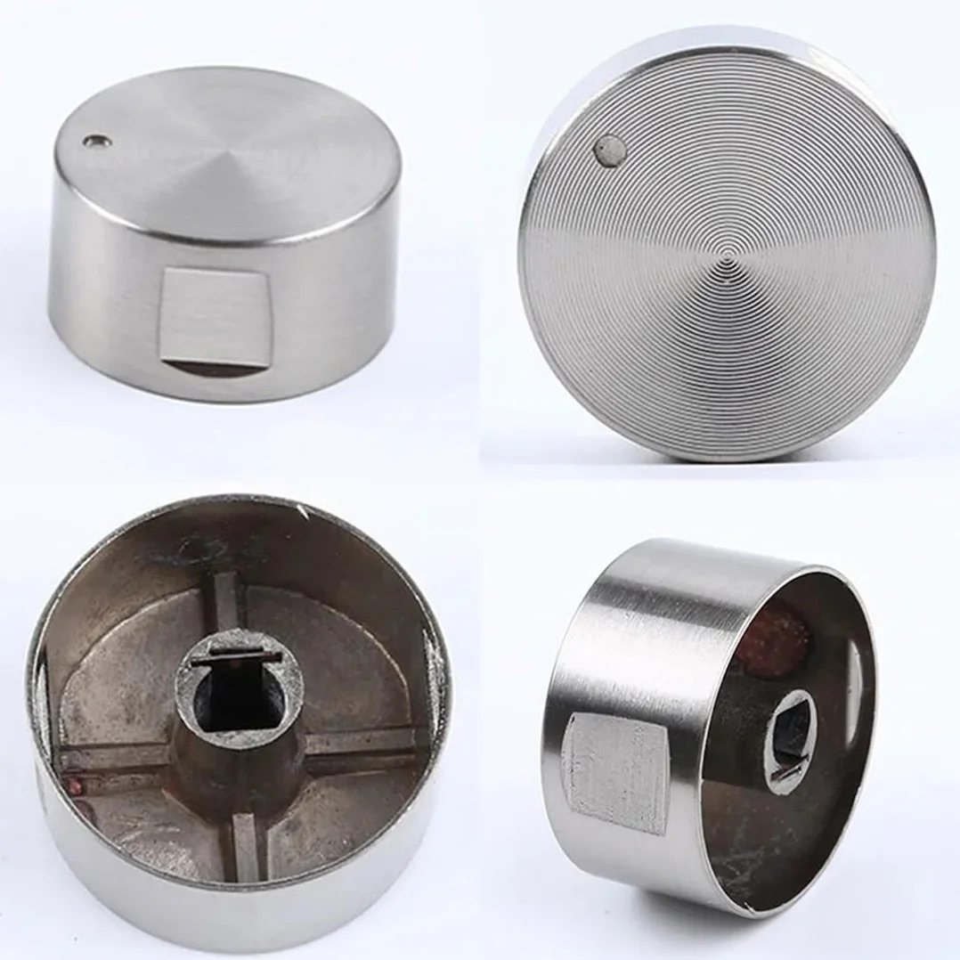 6-częściowy zestaw metalowych gałek do kuchenki gazowej, 6 mm, uniwersalne do kuchenki i powierzchni grzewczej – w zestawie zamki i sterowanie przełącznikiem pieca gazowego w kuchni.